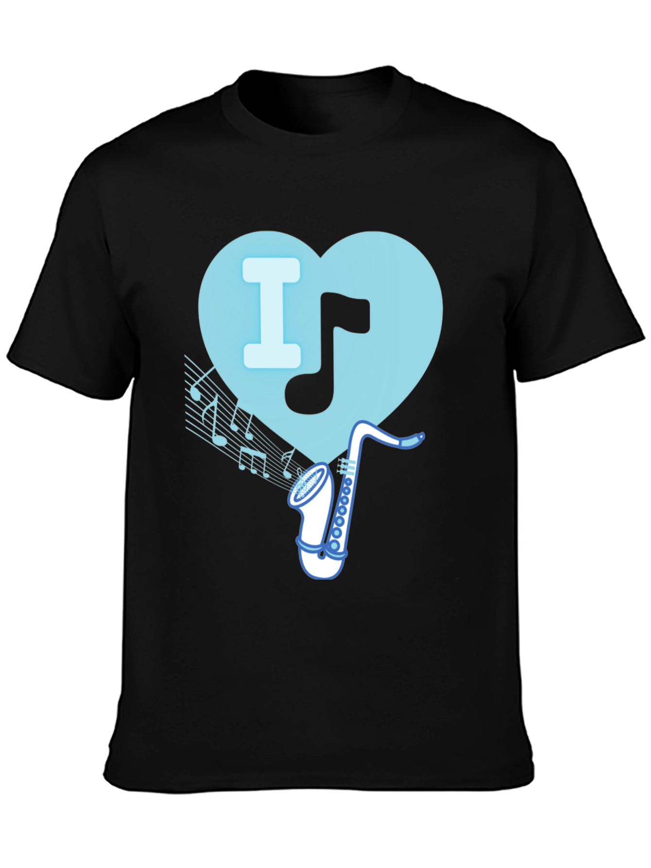 I Heart Saxophone T-Shirt - Music Lover Tee