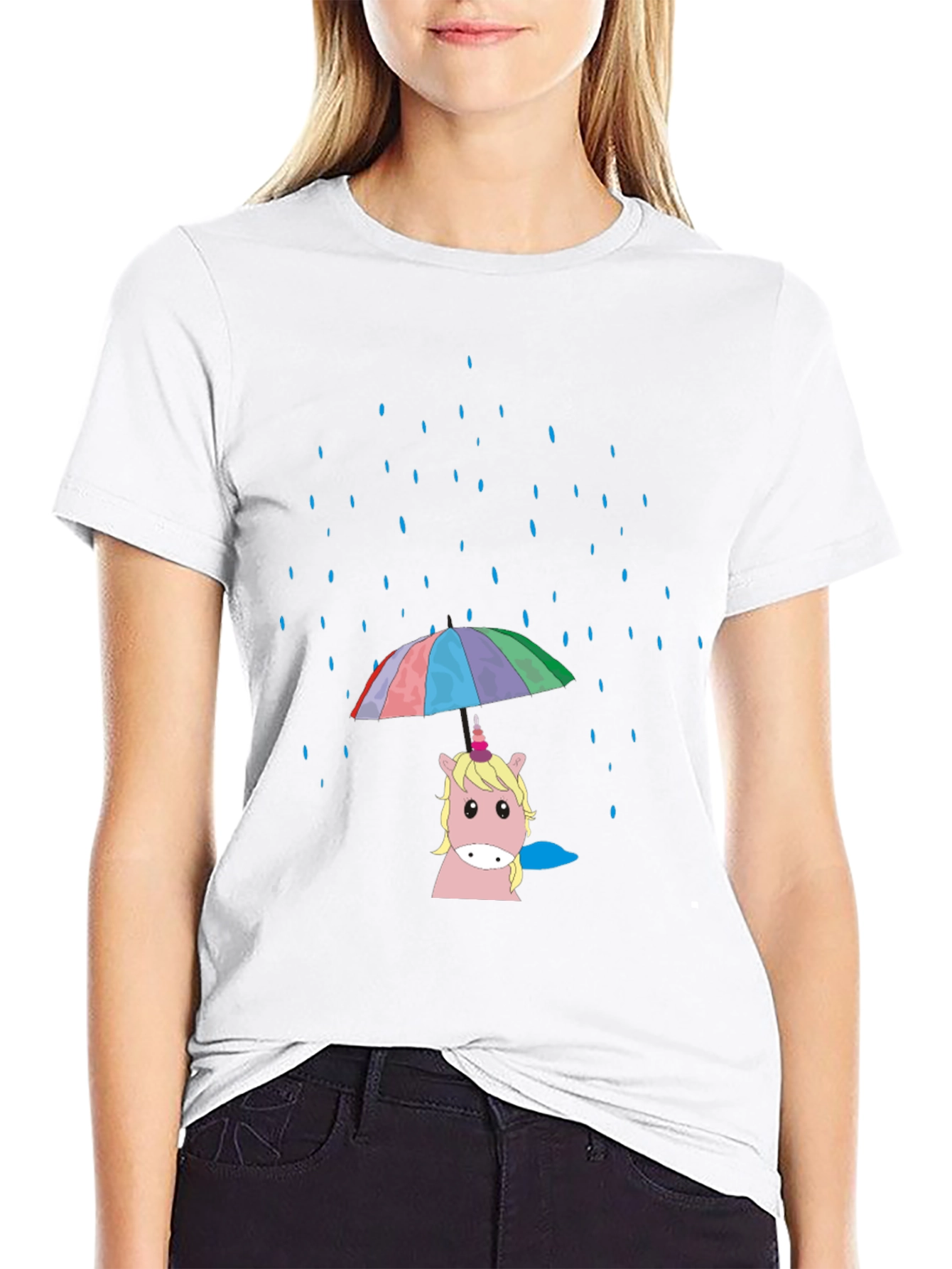 Unicorn Rainbow Umbrella T-Shirt