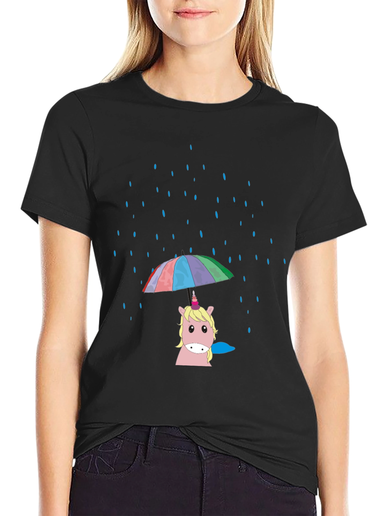 Unicorn Rainbow Umbrella T-Shirt
