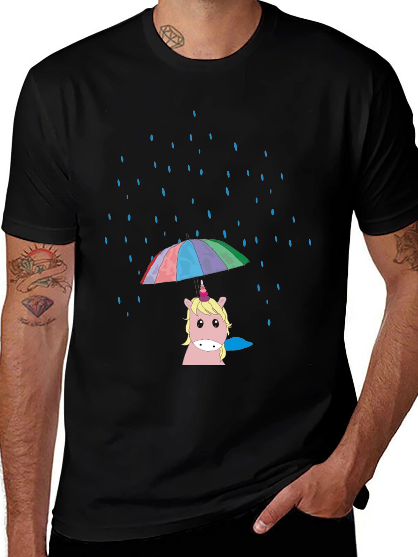 Unicorn Rainbow Umbrella T-Shirt