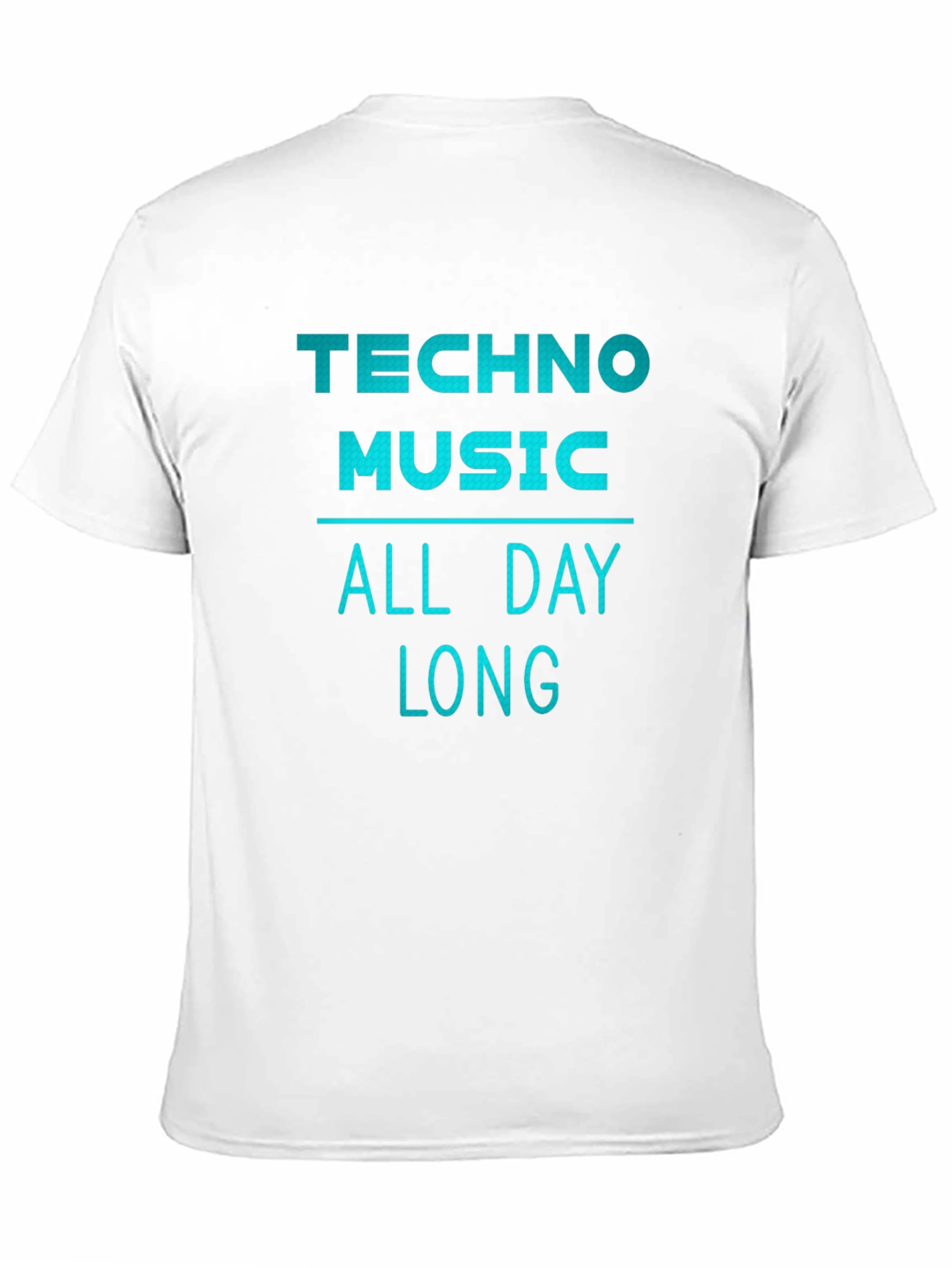 Techno Music All Day Long Graphic Tee - Black