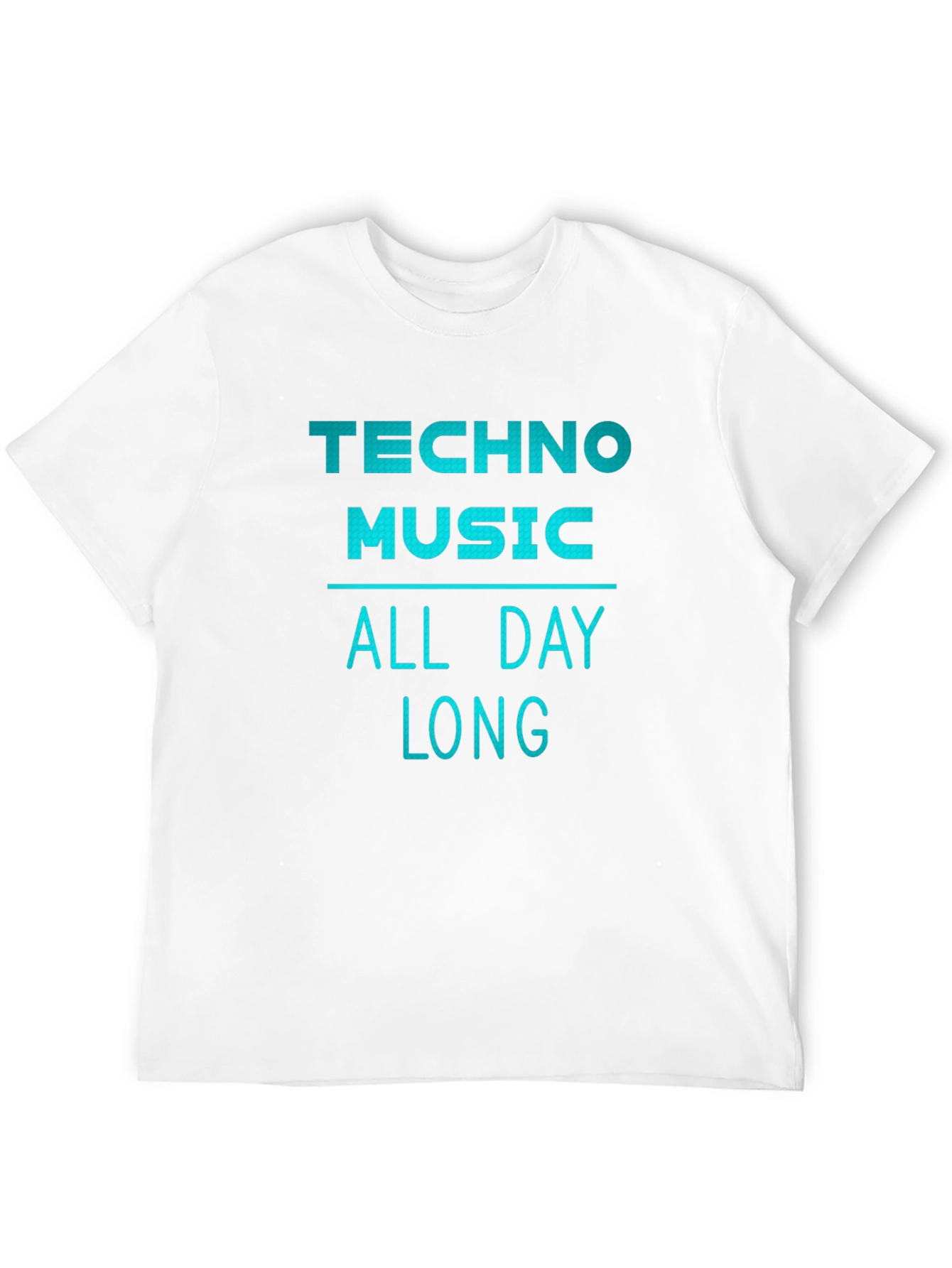 Techno Music All Day Long Graphic Tee - Black