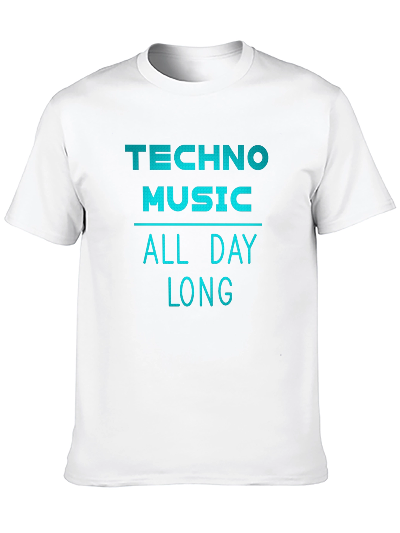 Techno Music All Day Long Graphic Tee - Black