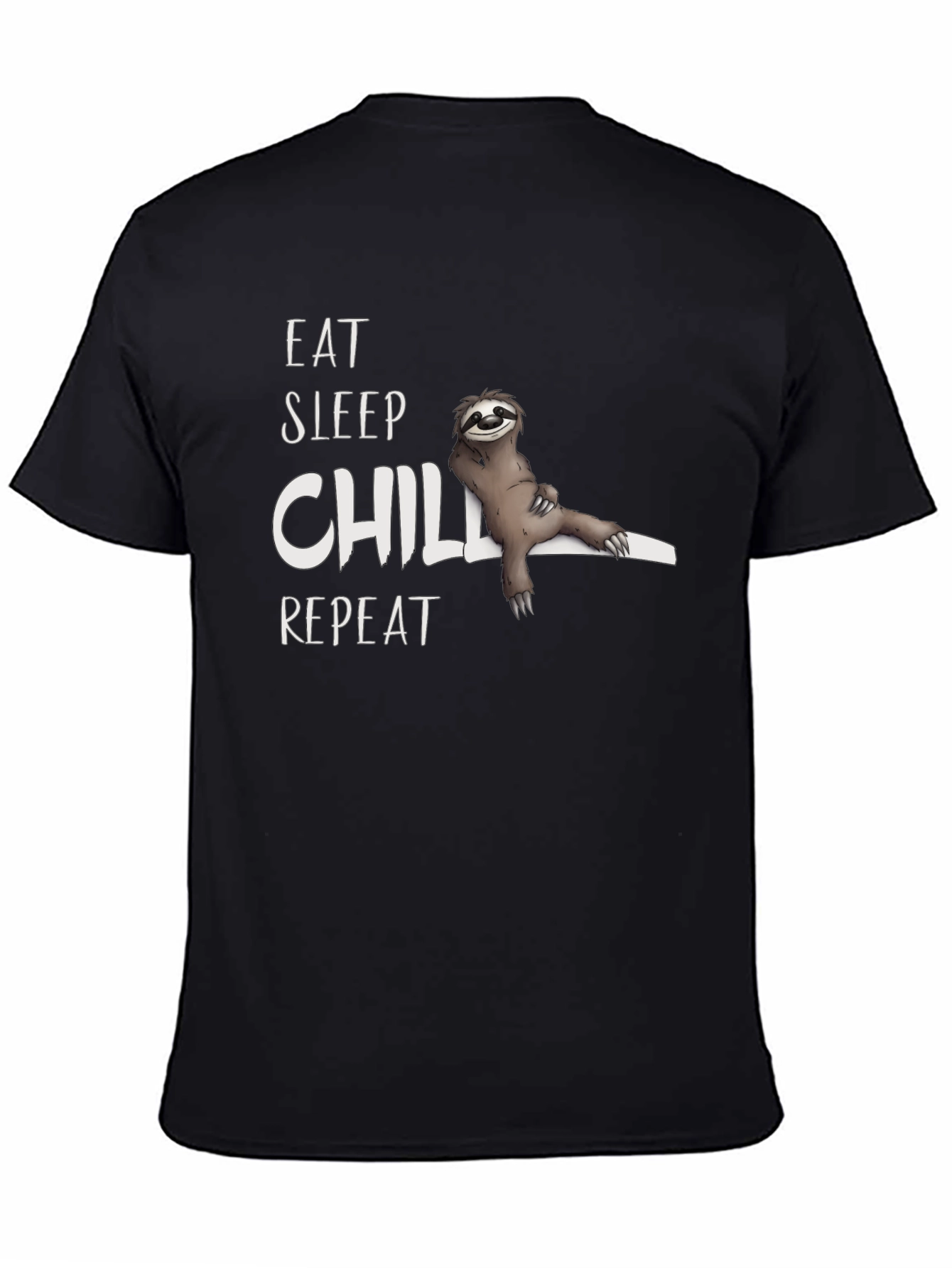 Eat Sleep Chill Repeat Sloth Graphic Tee
