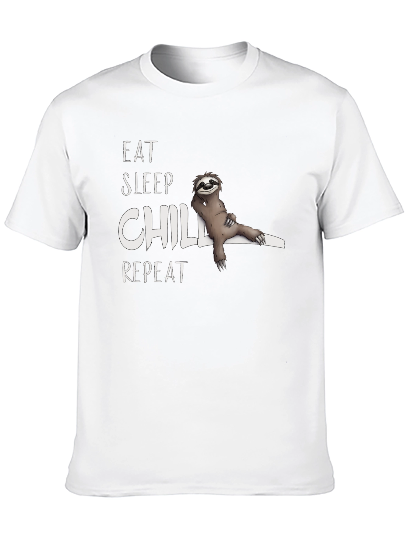 Eat Sleep Chill Repeat Sloth Graphic Tee