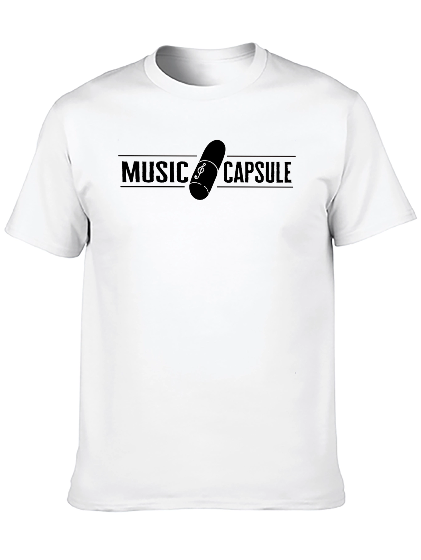 Music Capsule Black T-Shirt - Stylish Graphic Tee