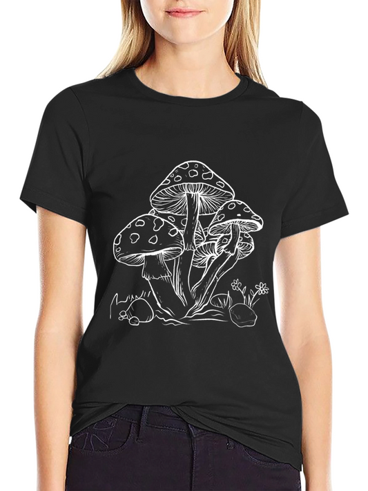 Mushroom Graphic Tee - Nature Inspired Design
