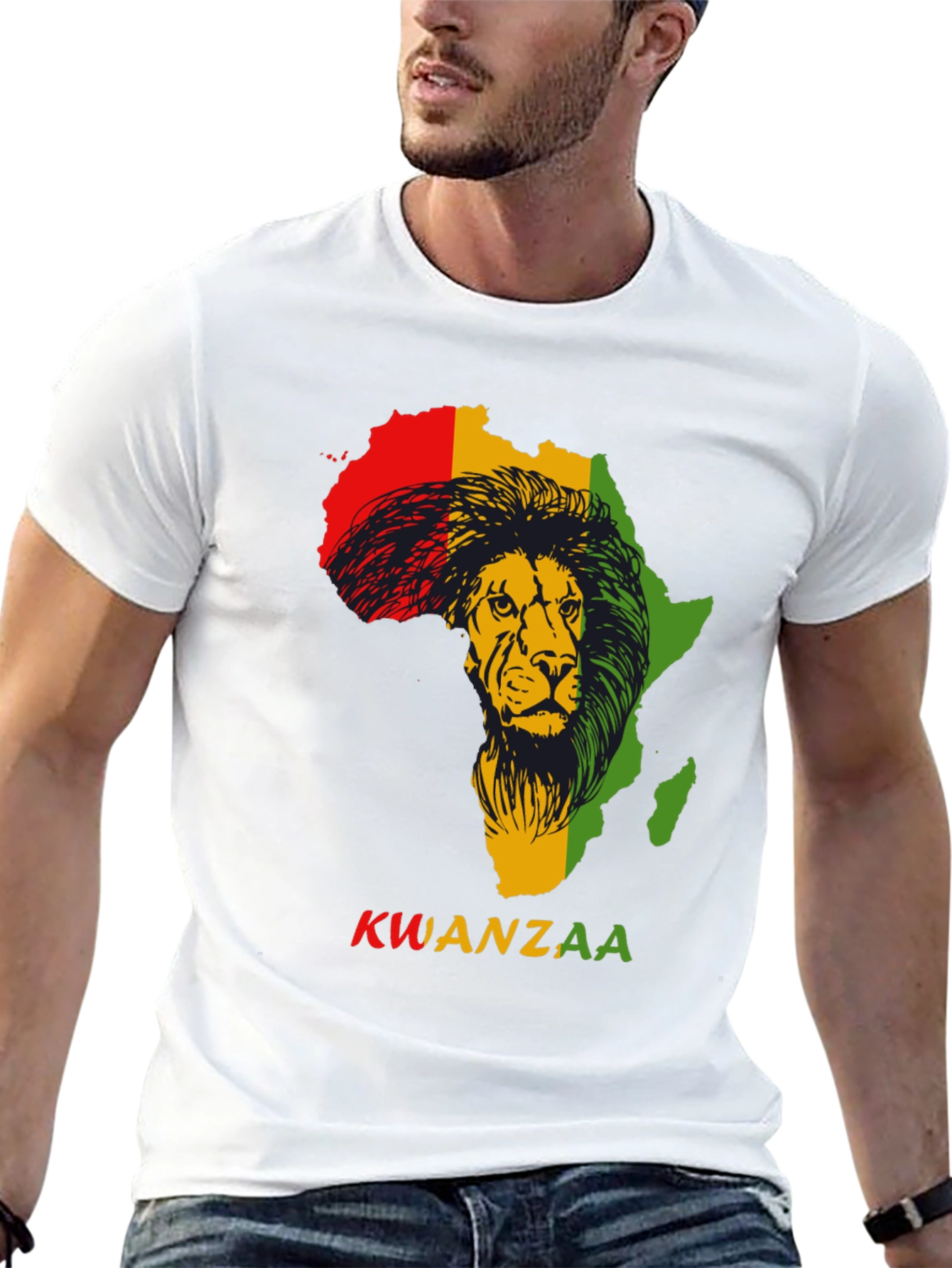 Kwanzaa Africa Lion Black T-Shirt