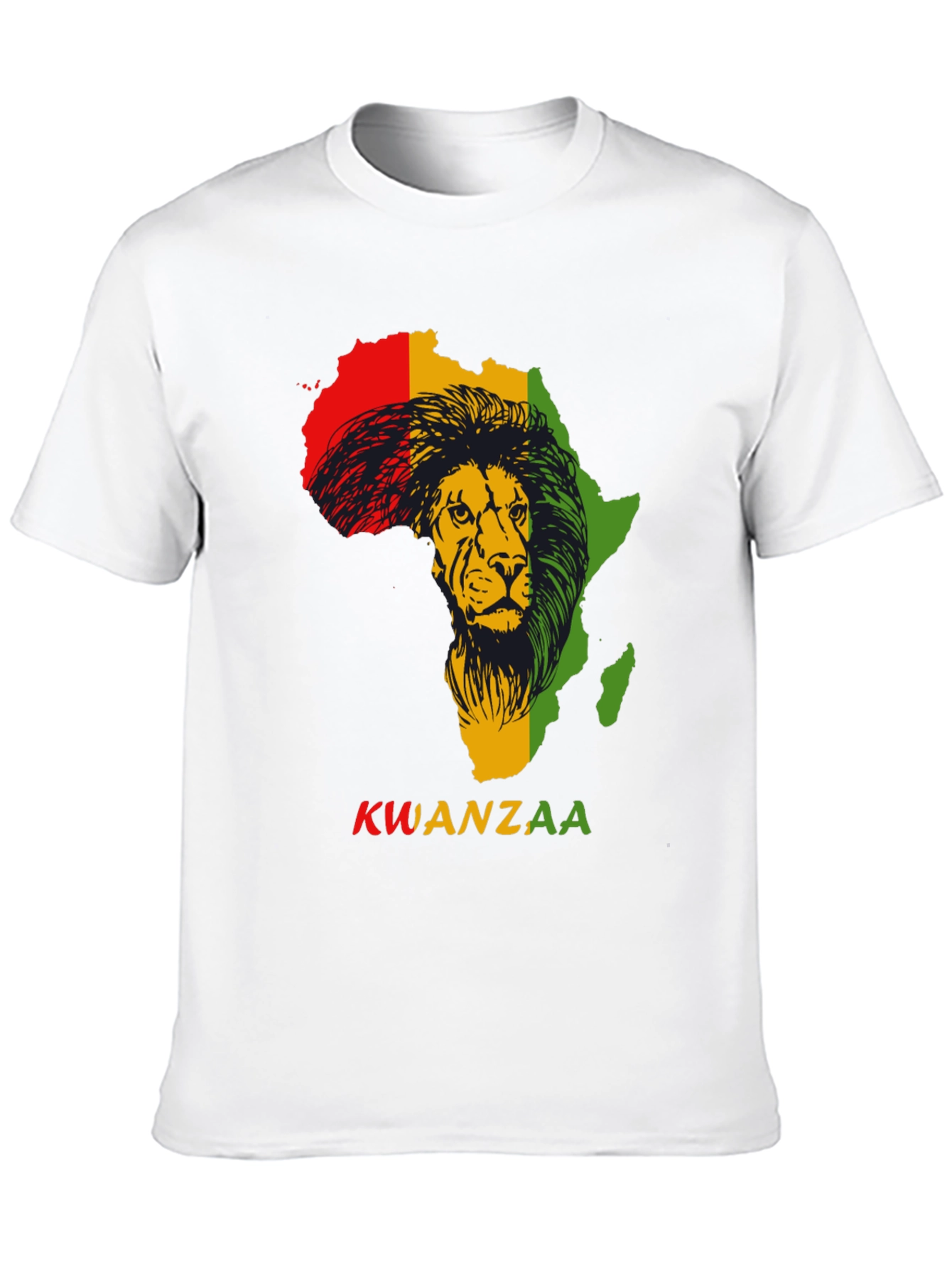Kwanzaa Africa Lion Black T-Shirt