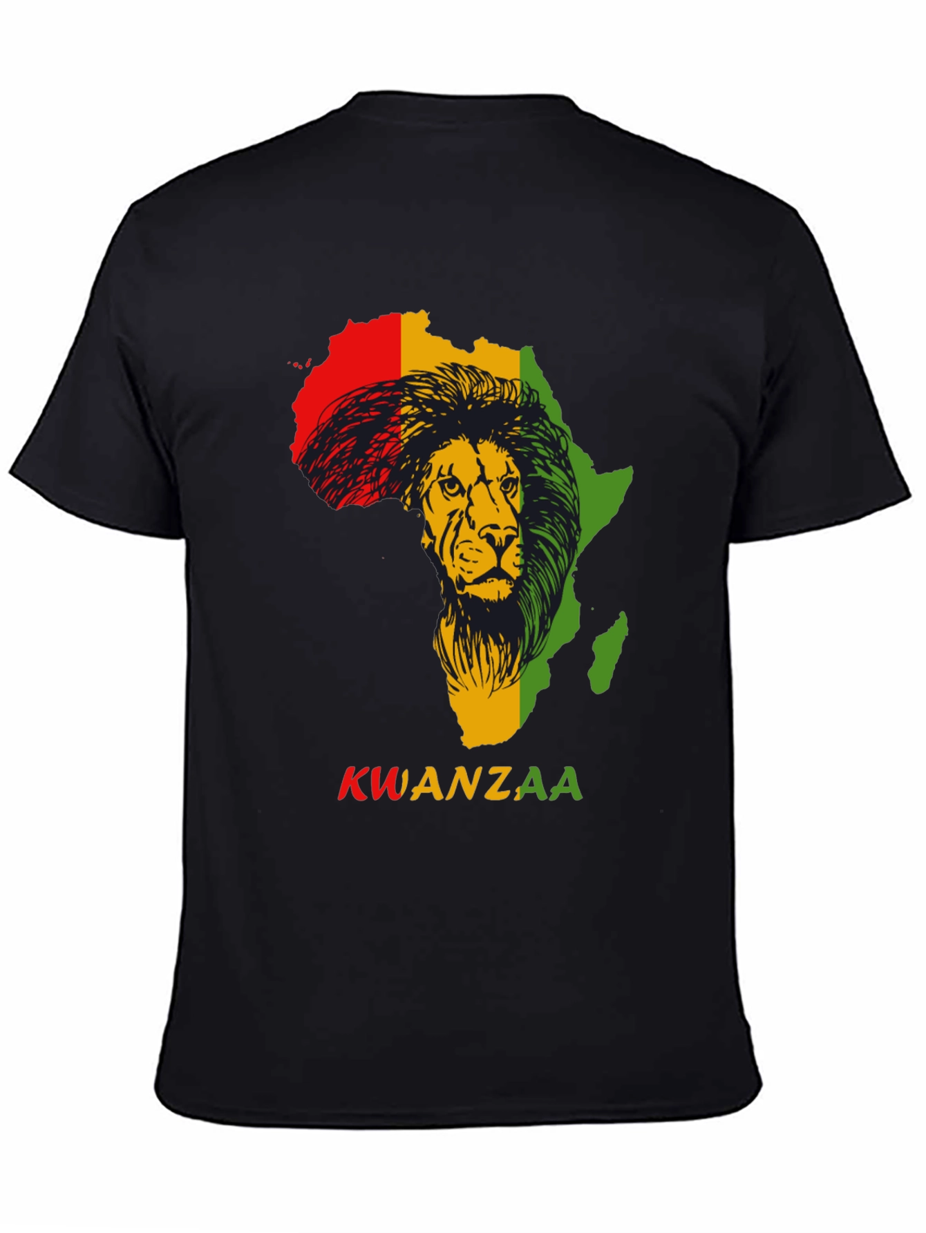 Kwanzaa Africa Lion Black T-Shirt