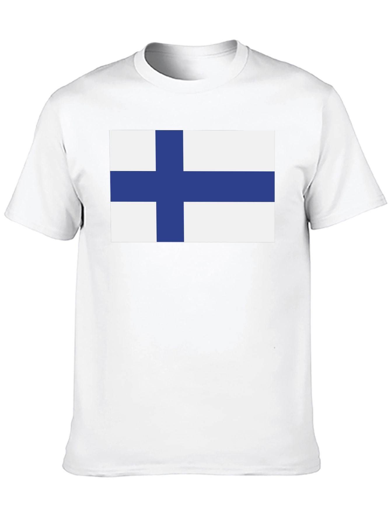 Finland Flag T-Shirt - Black Crew Neck Tee