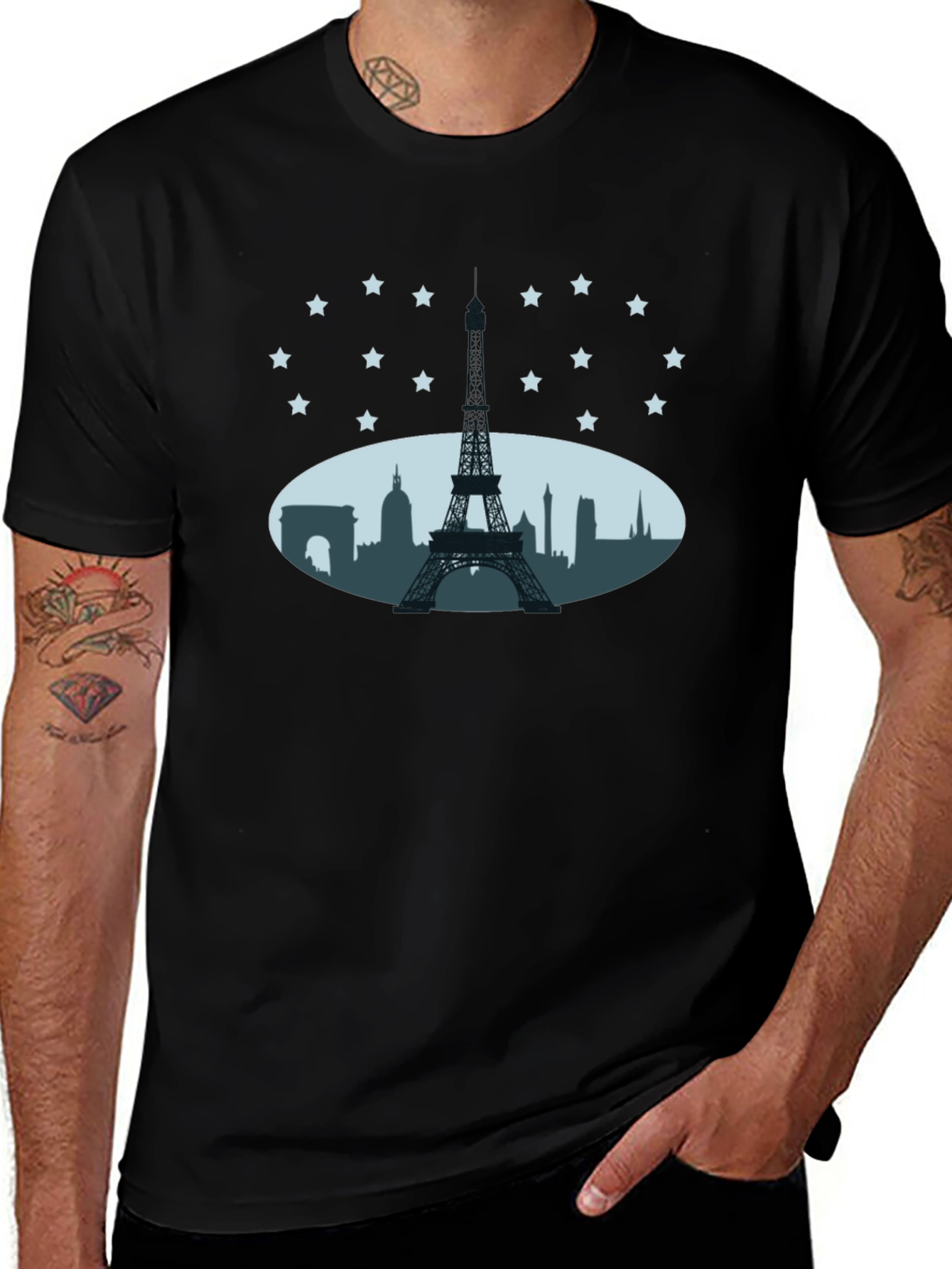 Paris Skyline T-Shirt - Eiffel Tower Tee