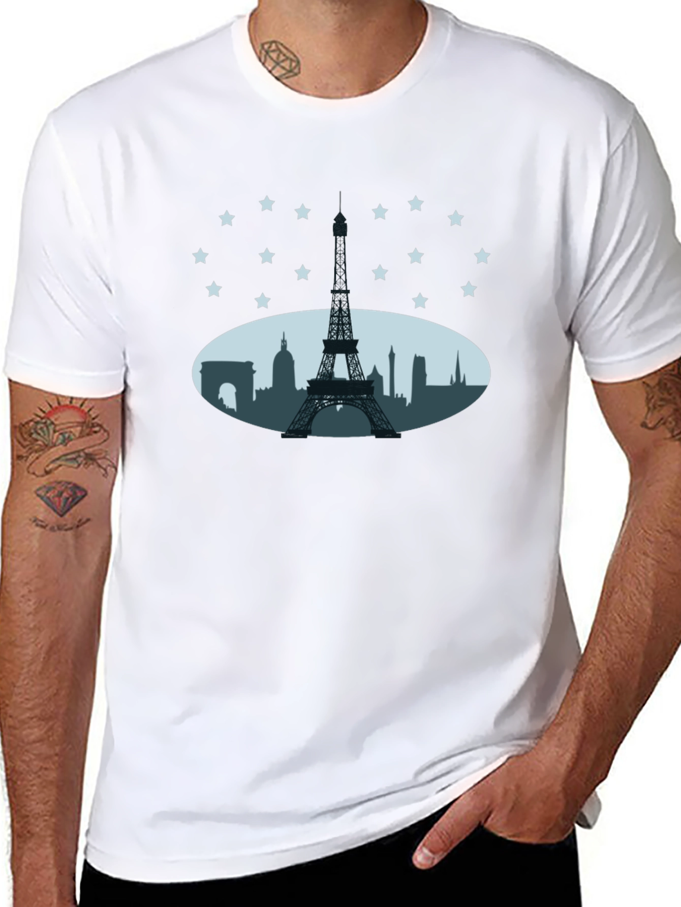 Paris Skyline T-Shirt - Eiffel Tower Tee