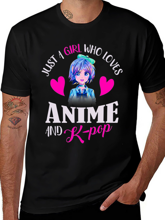 Anime & K-Pop Lover T-Shirt - Just A Girl Who Loves...