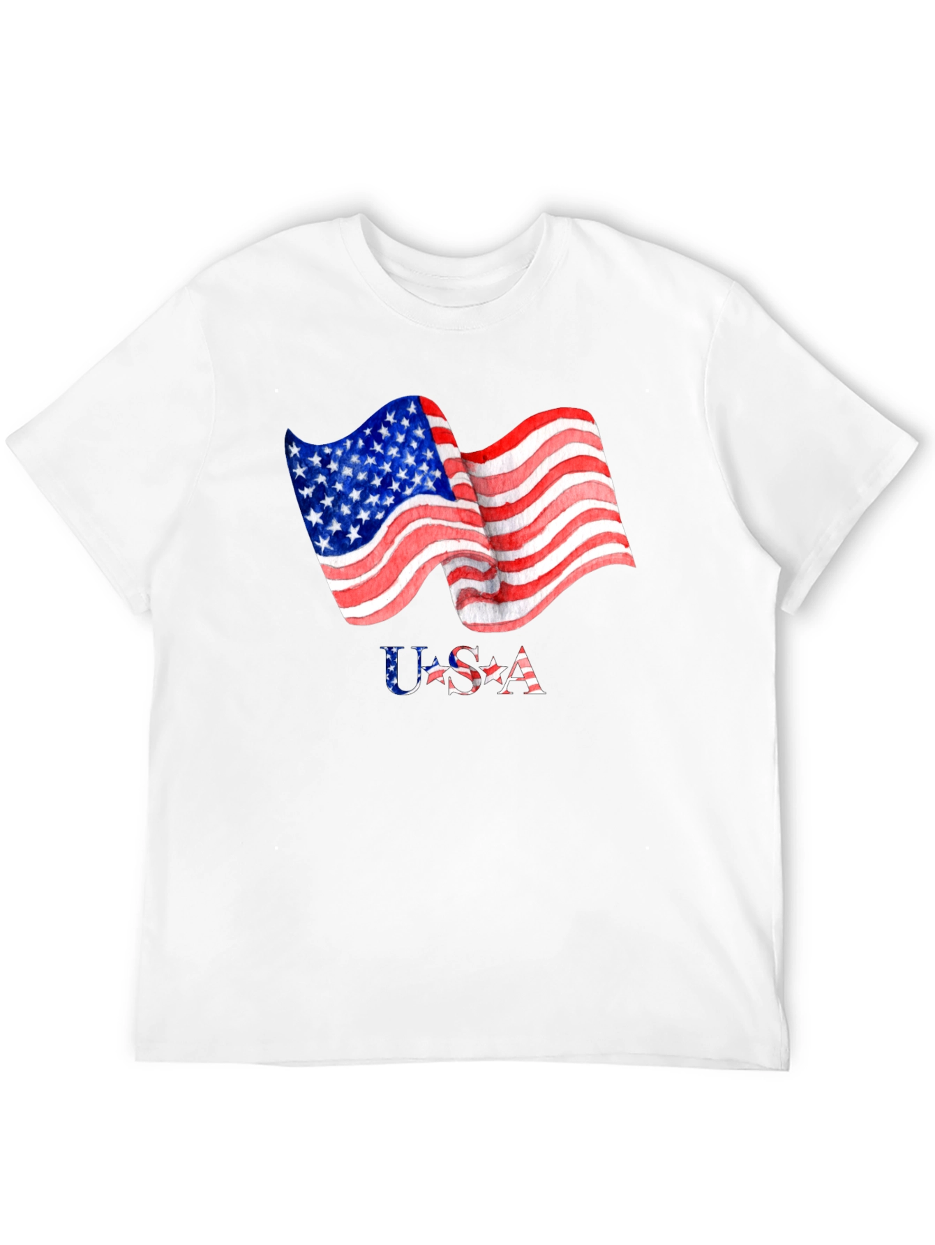 USA Flag Graphic Print T-Shirt