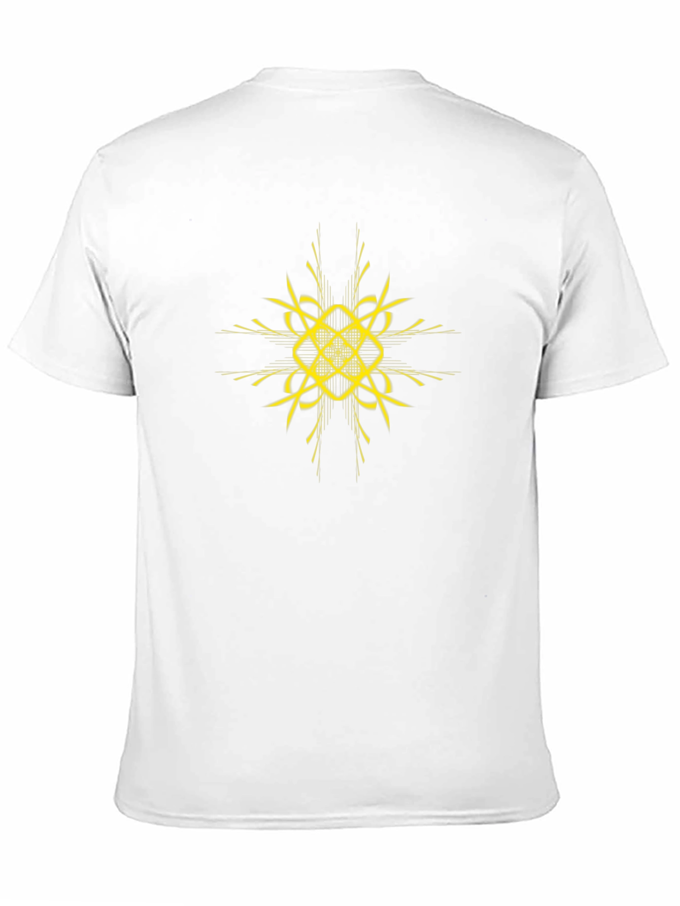 Black T-Shirt with Abstract Gold Design