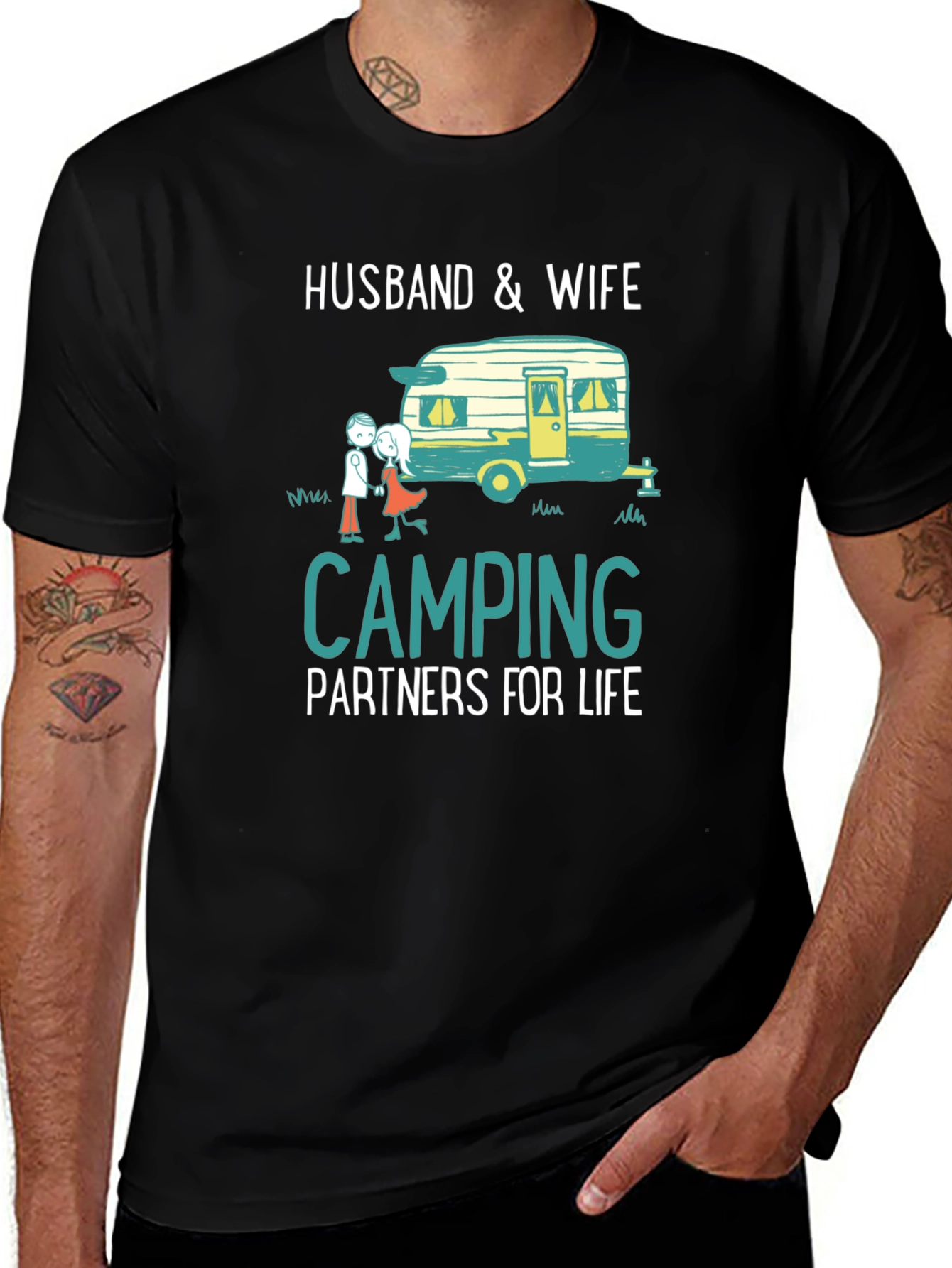 Husband & Wife Camping Partners T-Shirt