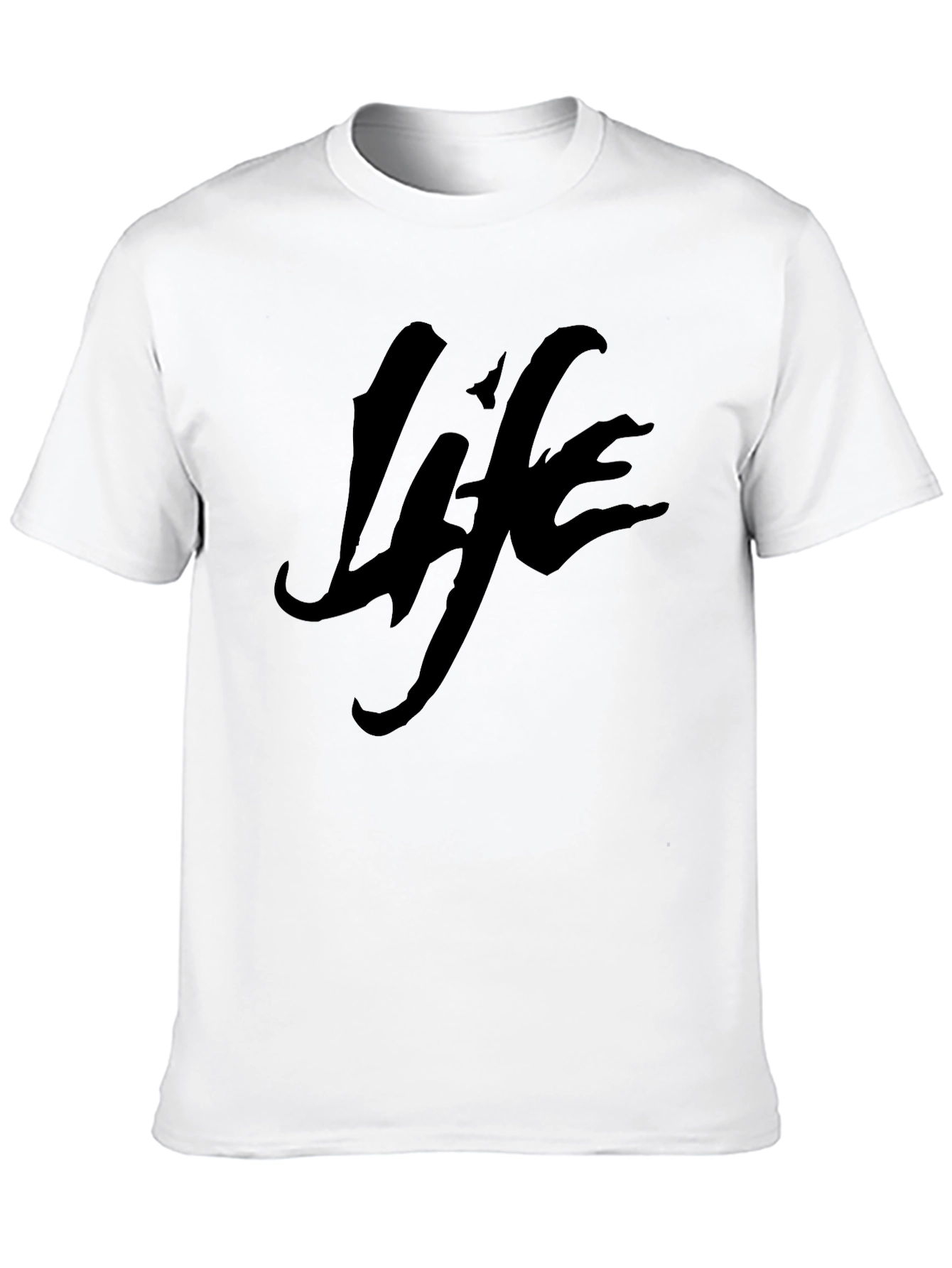 Life Graphic Tee - Black Casual T-Shirt
