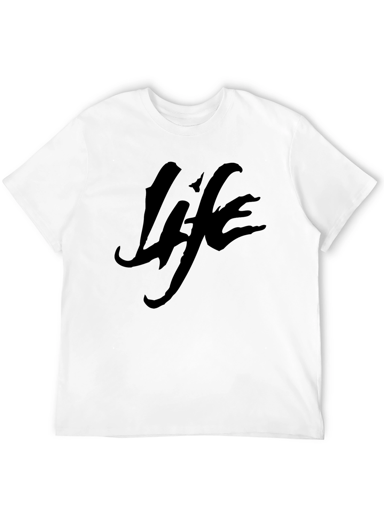 Life Graphic Tee - Black Casual T-Shirt