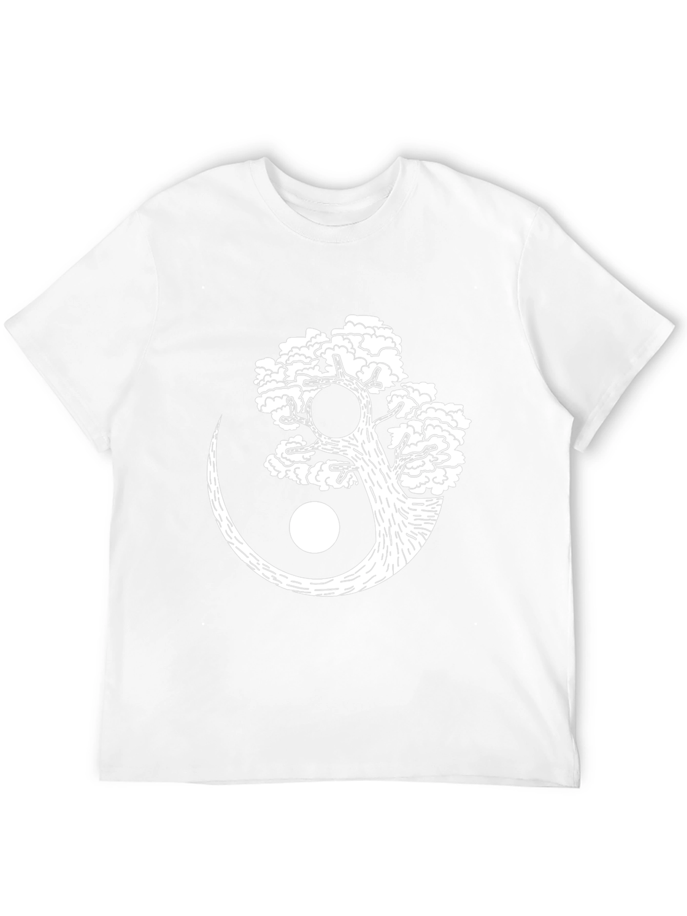 Yin Yang Tree Graphic Tee - Black