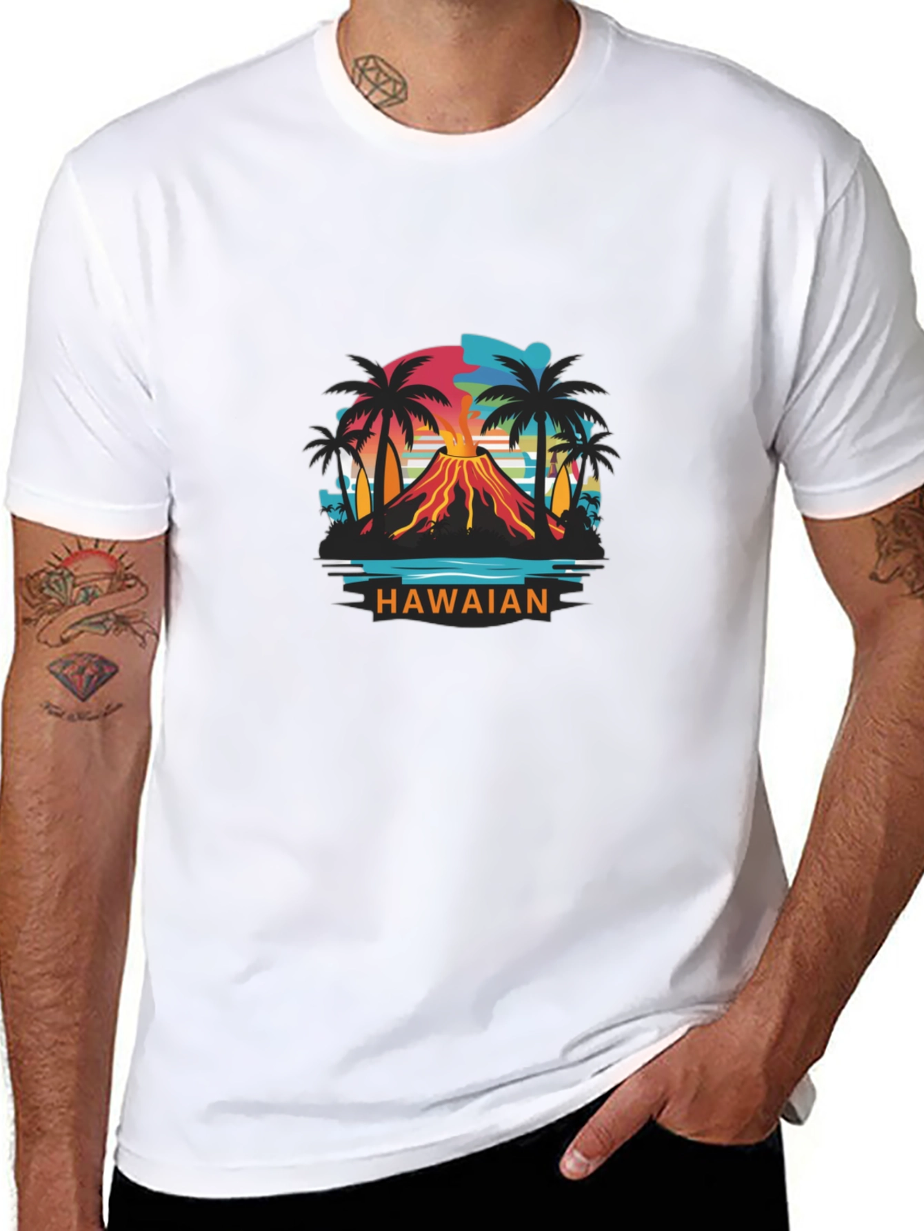 Hawaiian Volcano Graphic Tee - Island Style Comfort