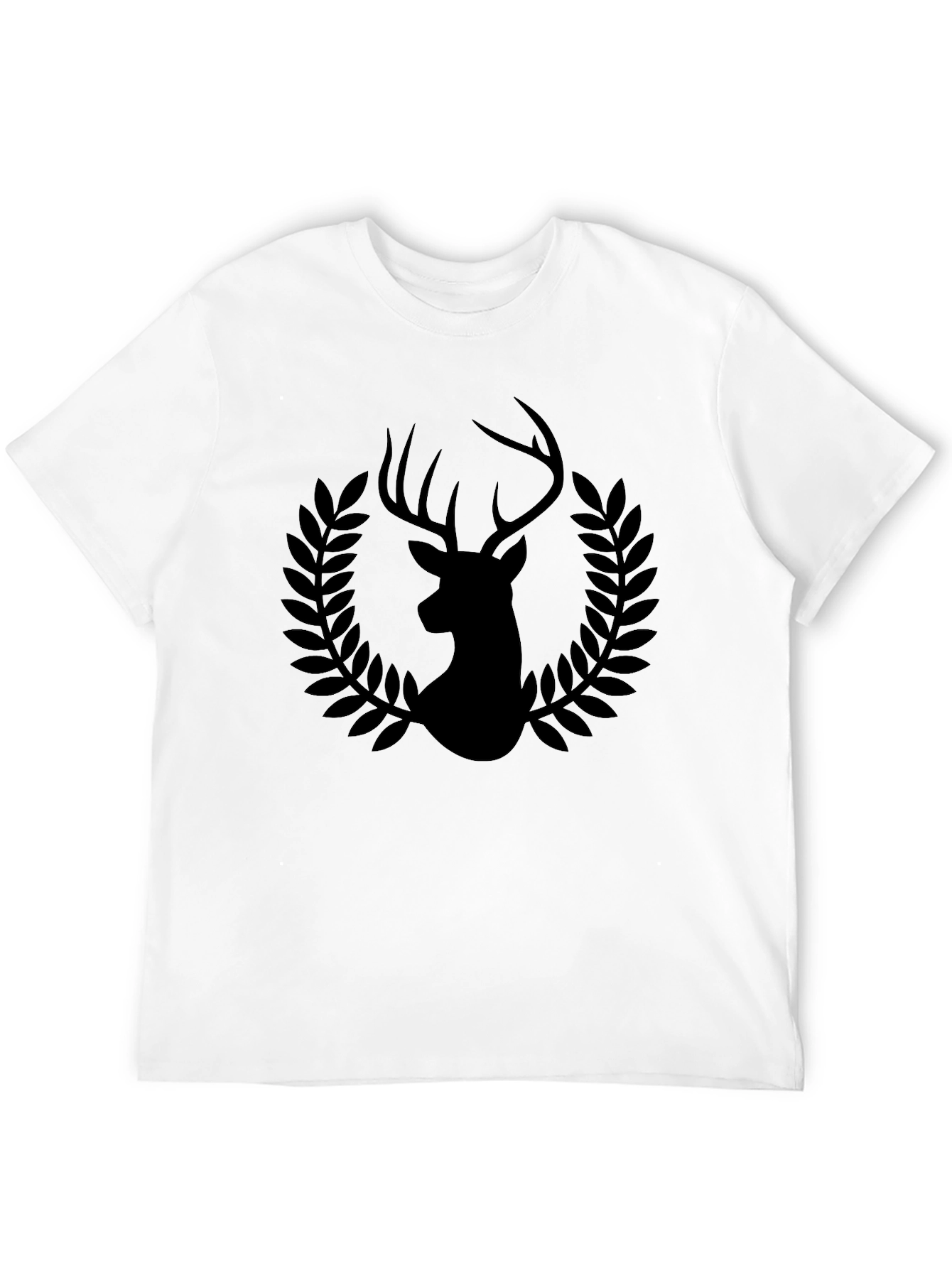 Mens Black Deer Graphic Tee