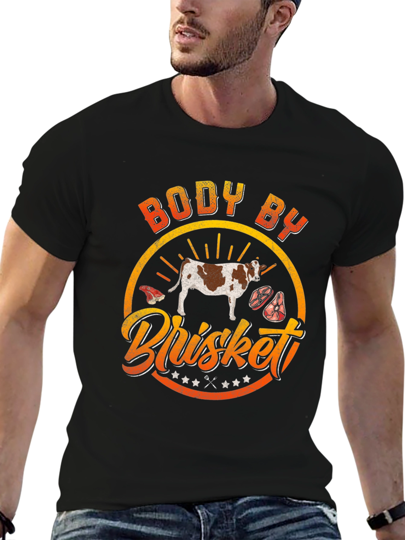 Body by Brisket Graphic Tee - BBQ Lover T-Shirt