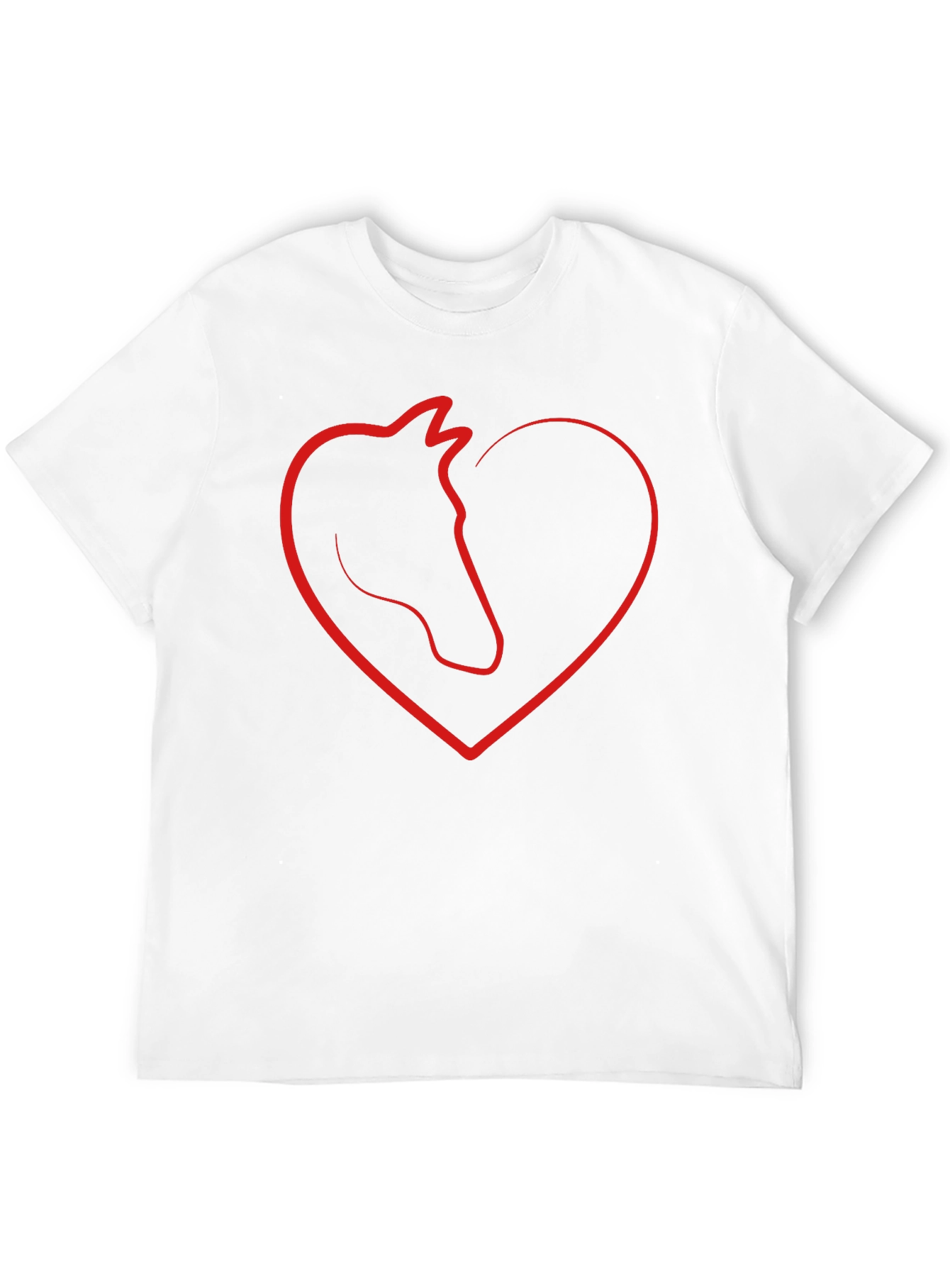 Horse Lover Heart Graphic Tee - Black