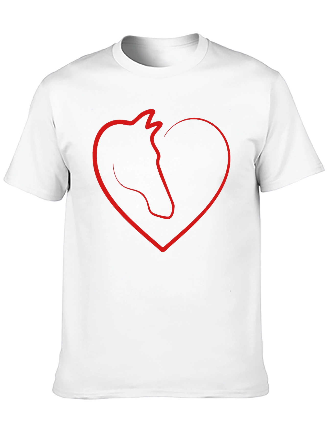 Horse Lover Heart Graphic Tee - Black