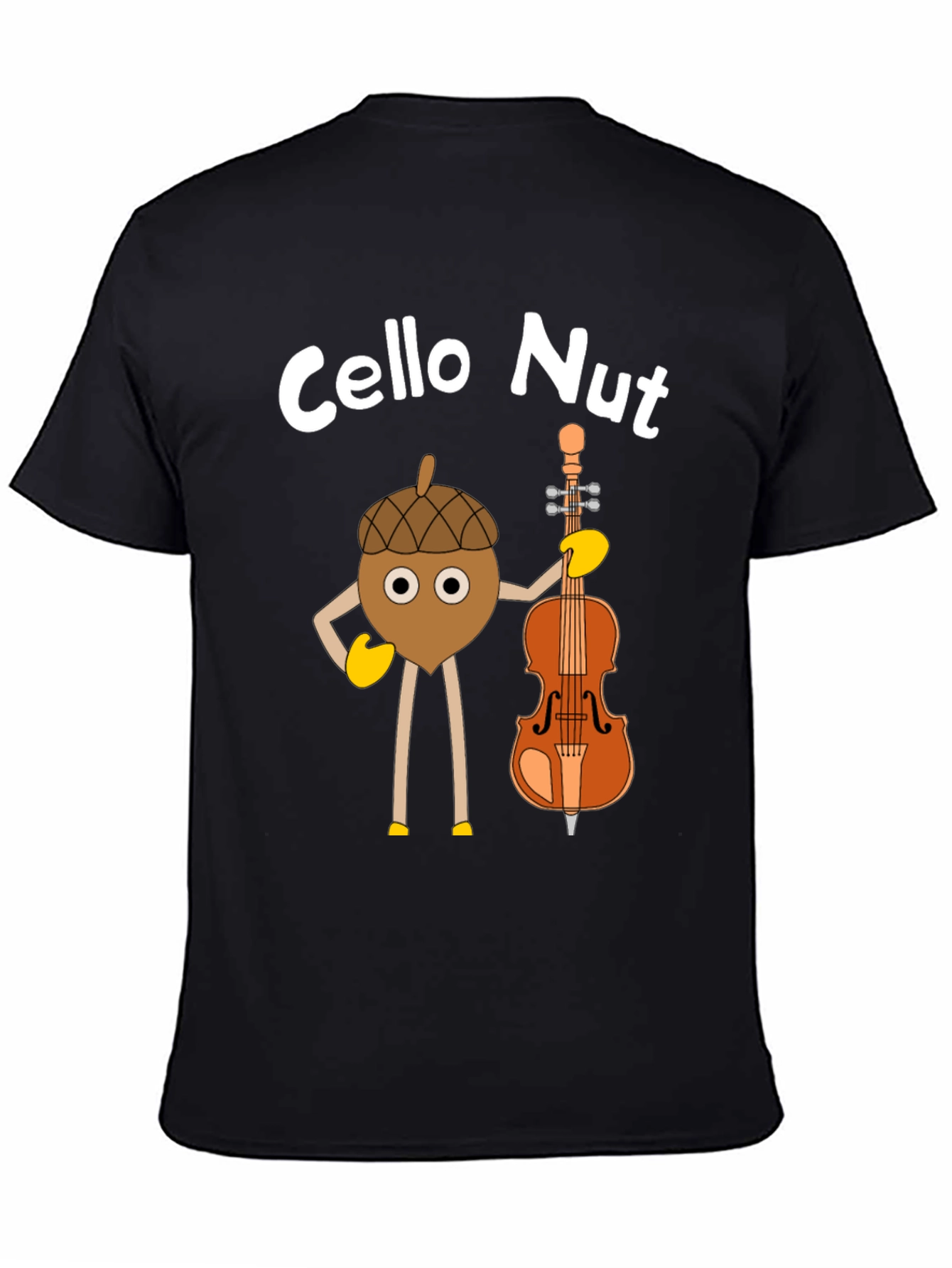 Cello Nut Graphic Tee - Musician Humor