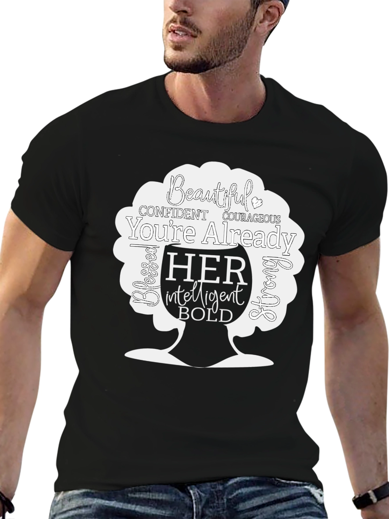 Empowered Woman Graphic Tee - Beautiful Bold Intelligent