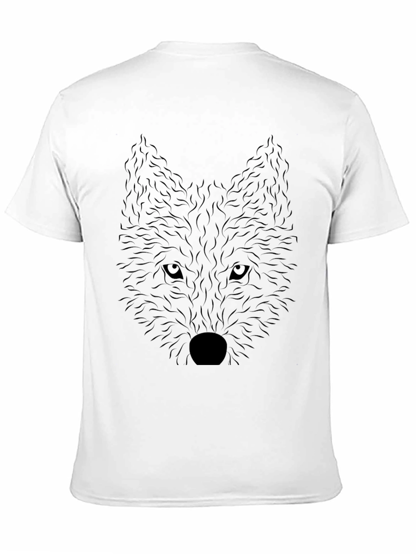 Black Wolf Graphic T-Shirt | Mens Crew Neck Tee