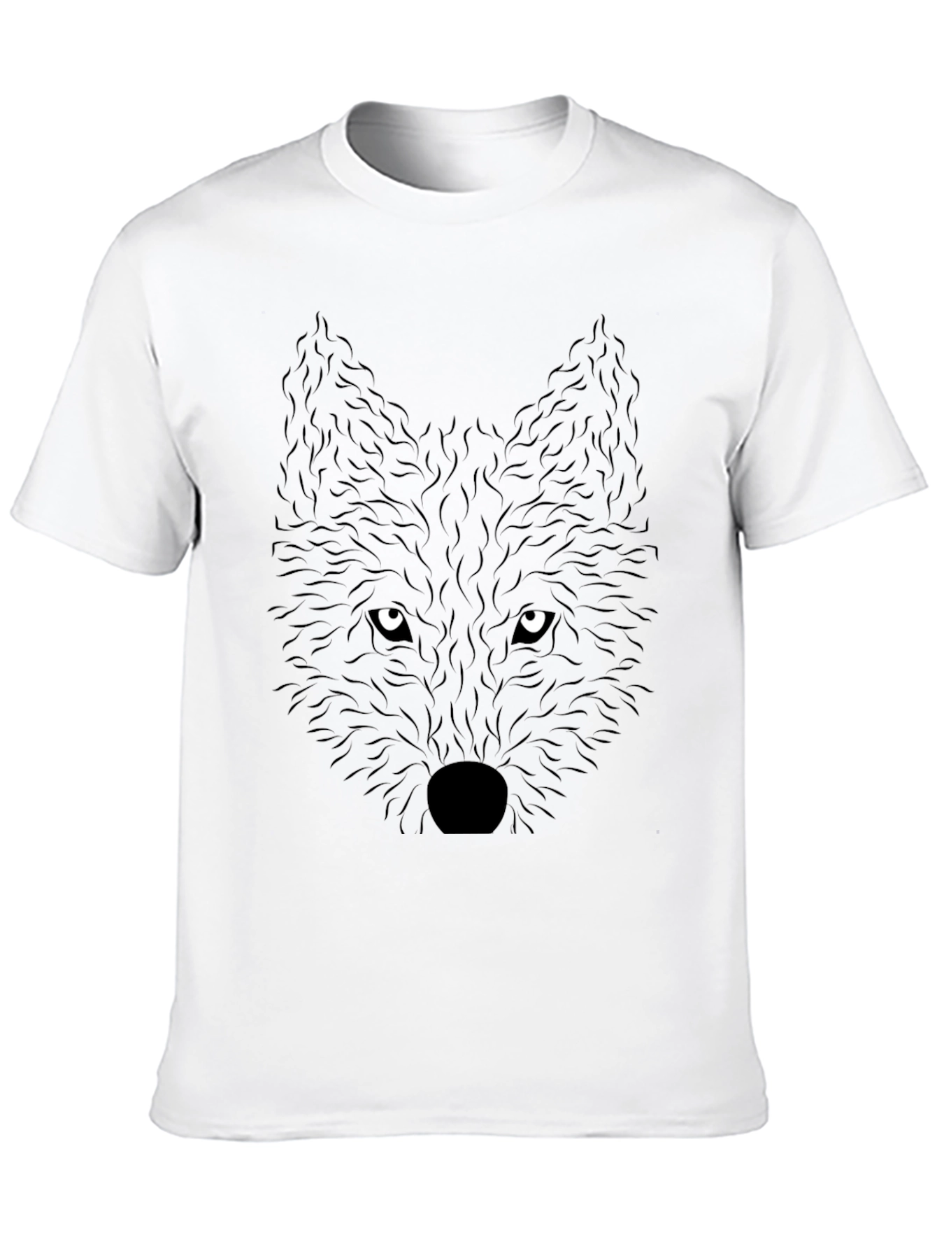 Black Wolf Graphic T-Shirt | Mens Crew Neck Tee