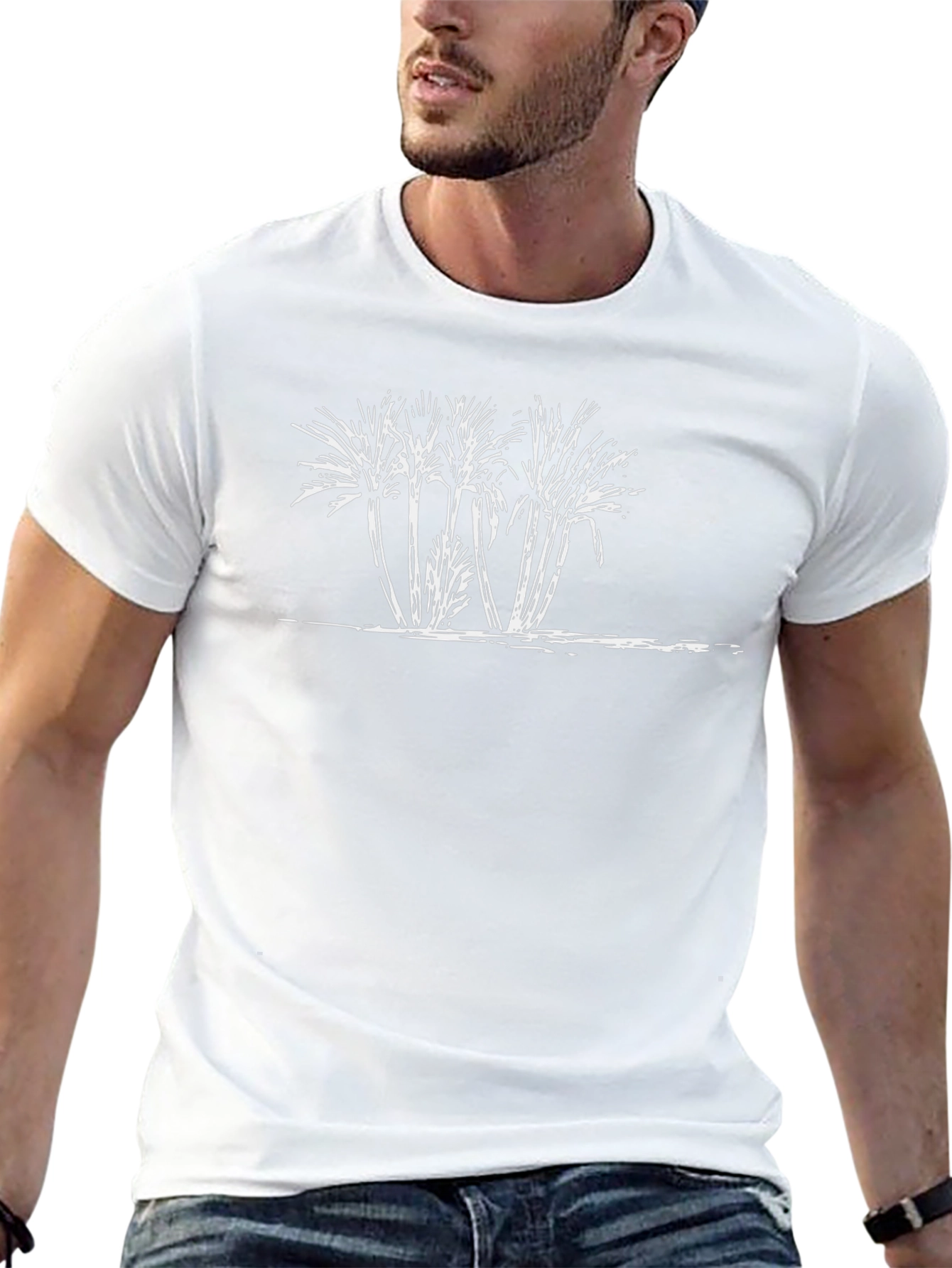 Palm Tree Graphic Black T-Shirt