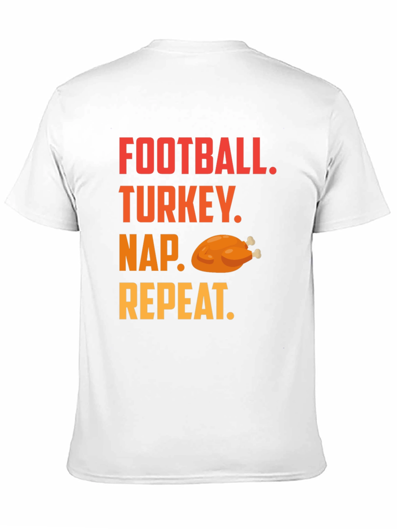 Football Turkey Nap Repeat Thanksgiving T-Shirt
