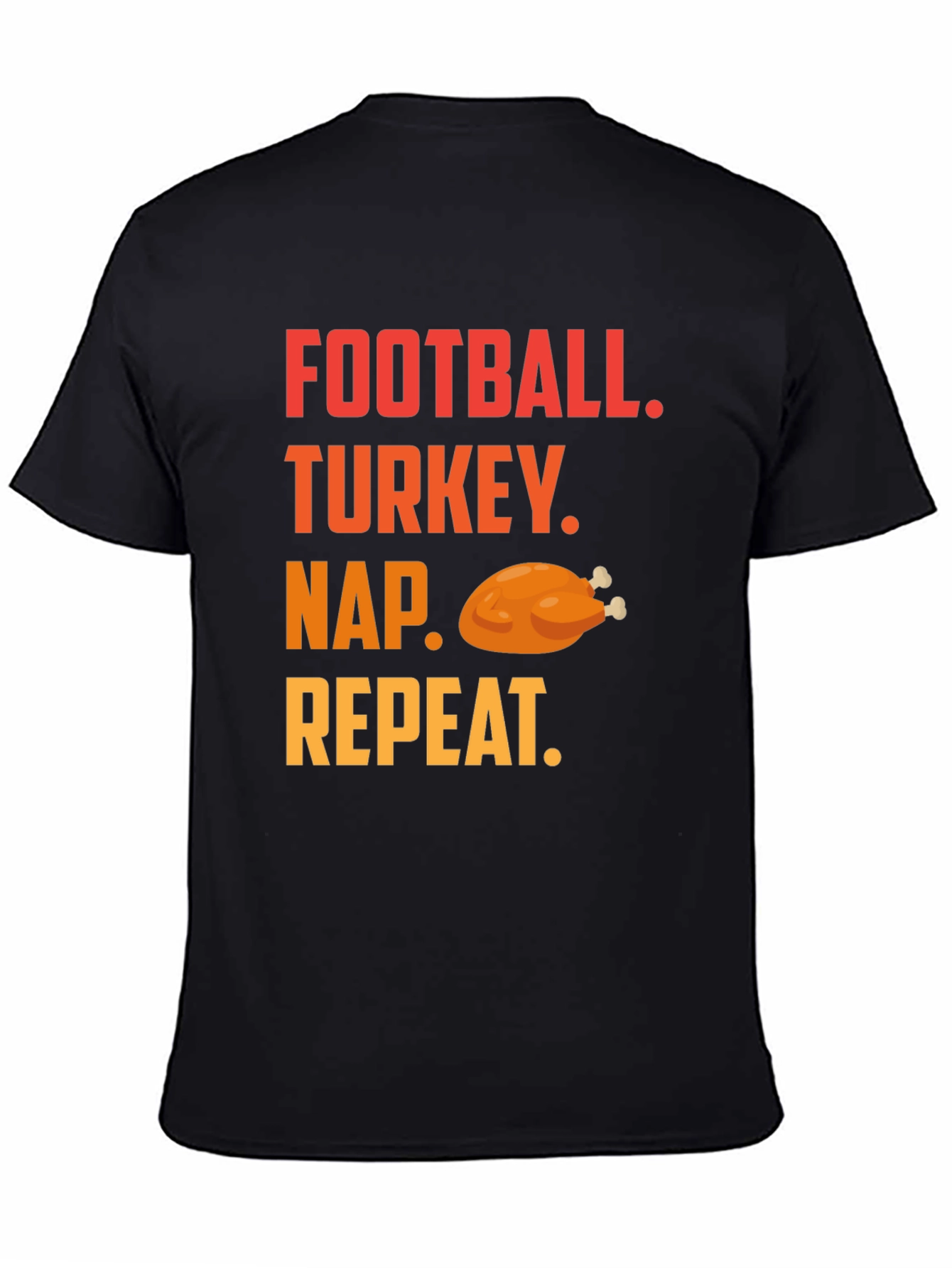 Football Turkey Nap Repeat Thanksgiving T-Shirt