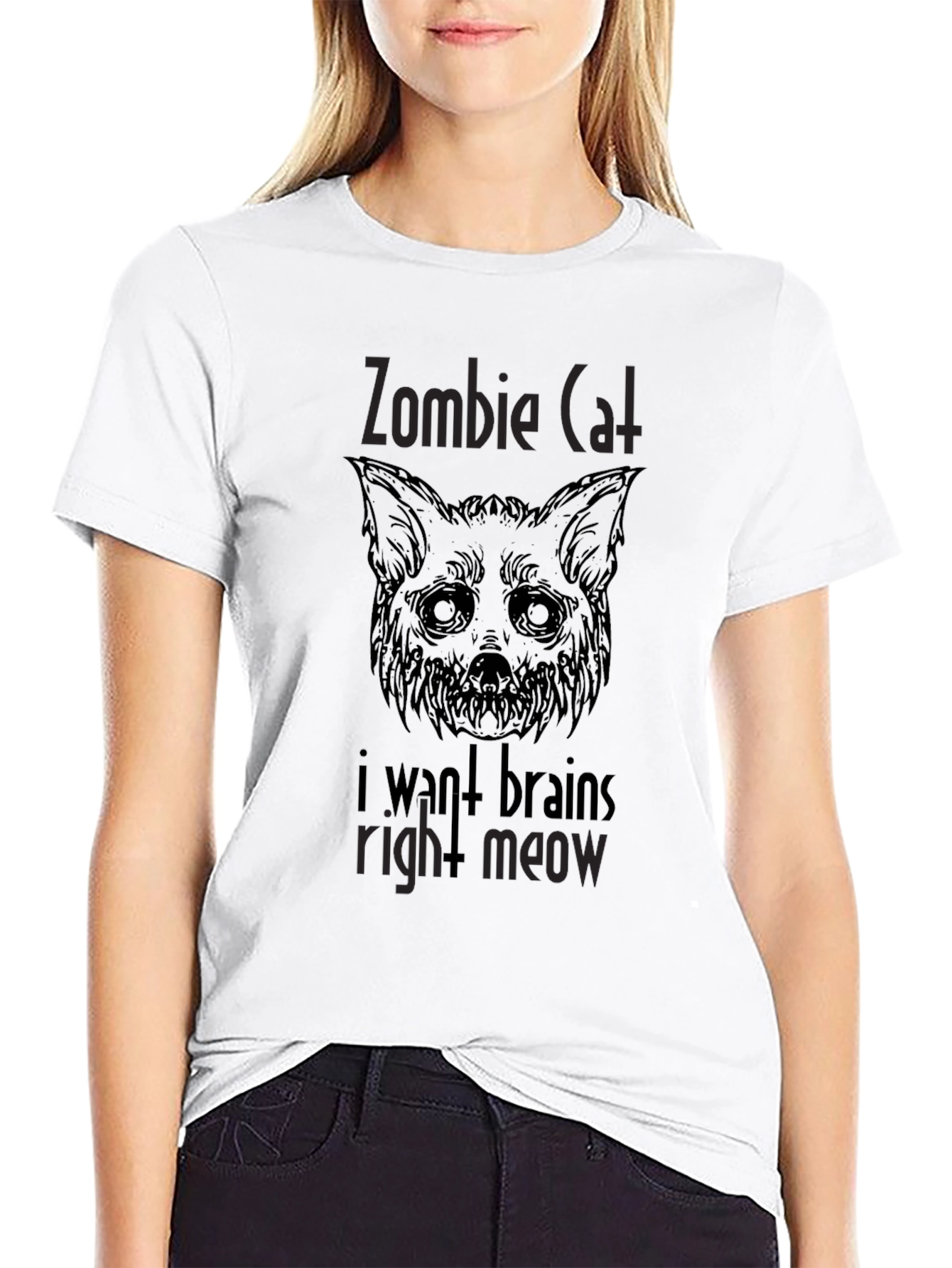 Zombie Cat Brains Mens T-Shirt