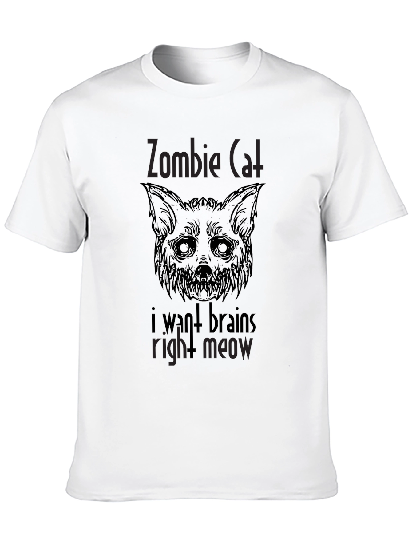 Zombie Cat Brains Mens T-Shirt