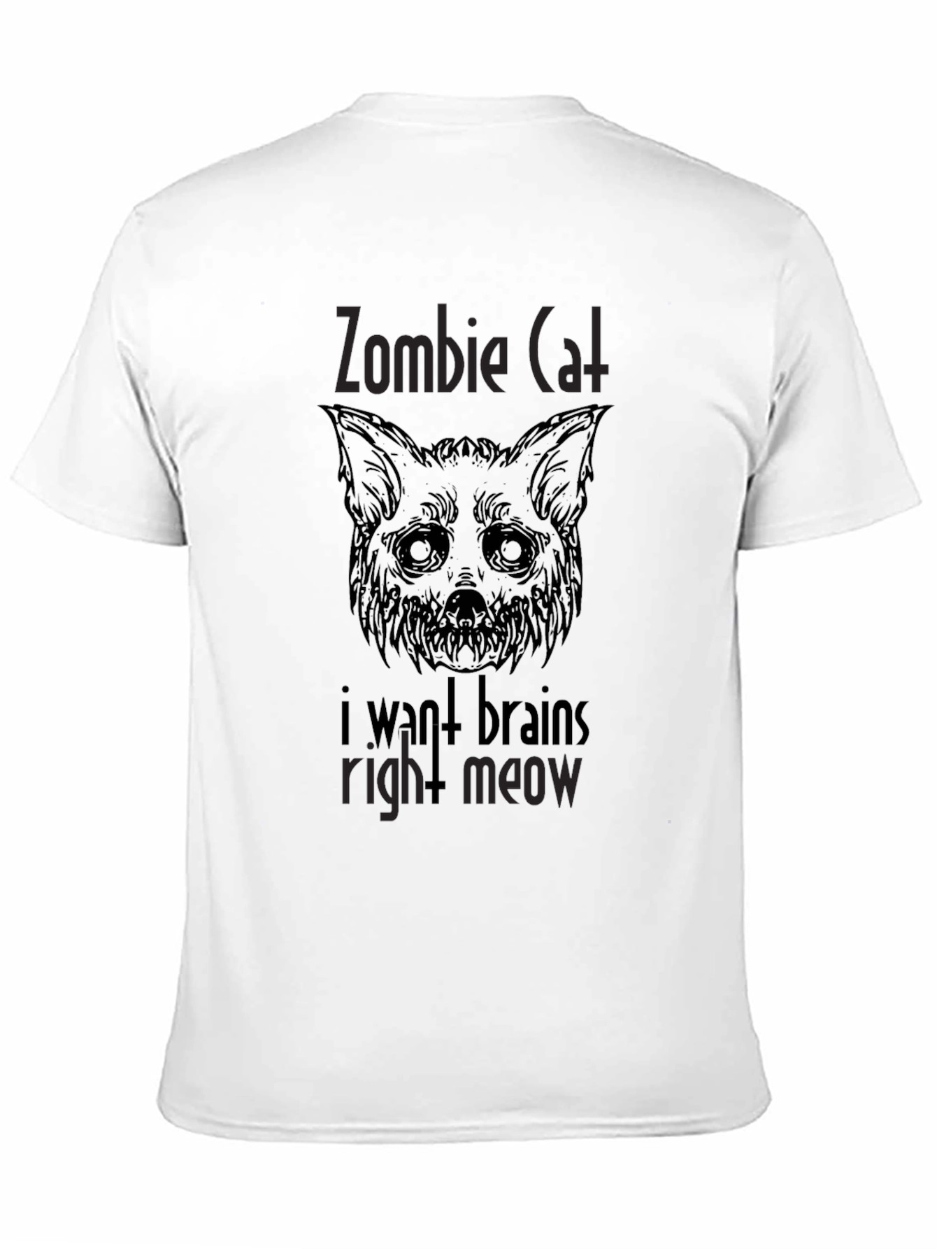 Zombie Cat Brains Mens T-Shirt