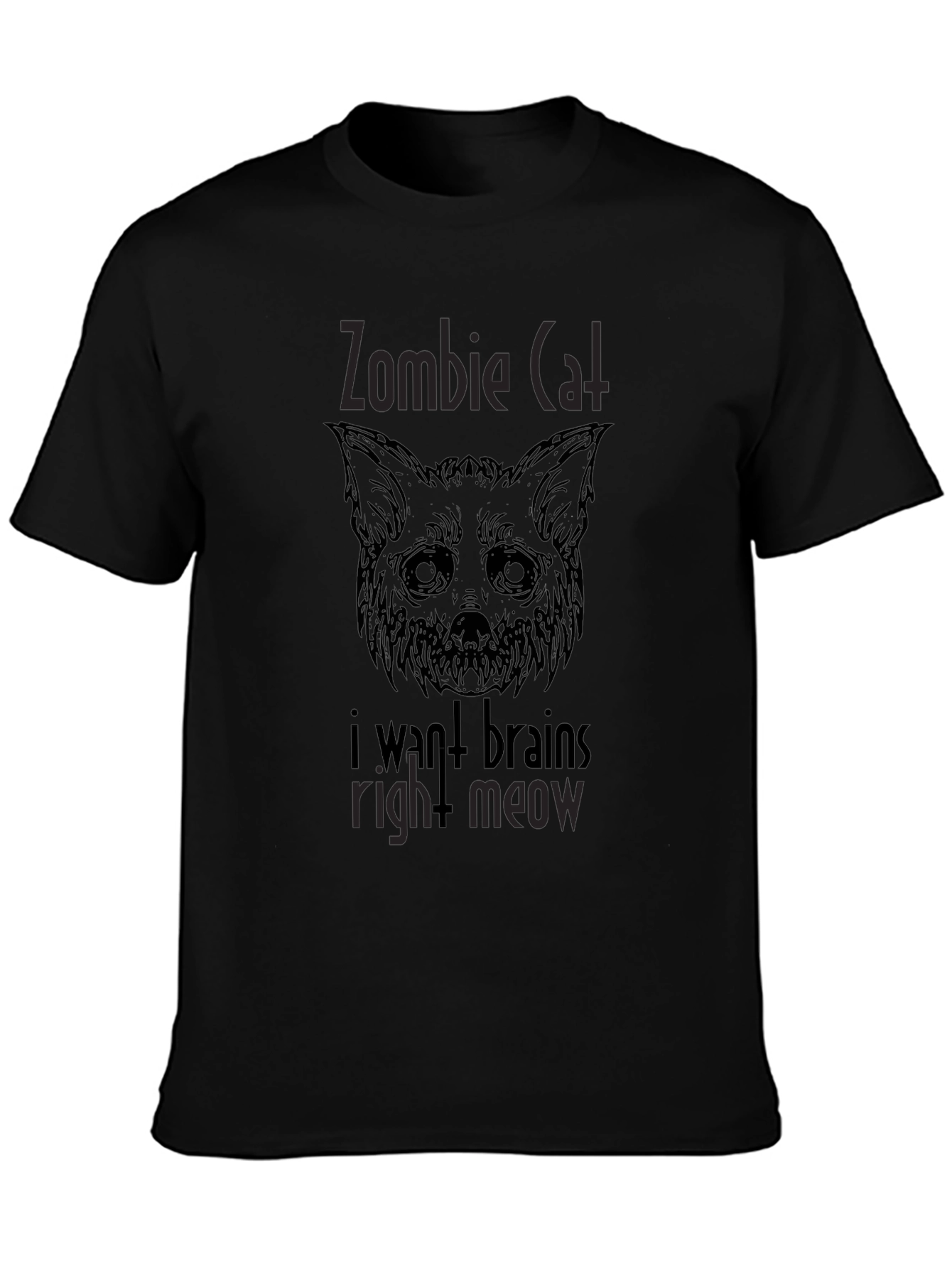 Zombie Cat Brains Mens T-Shirt