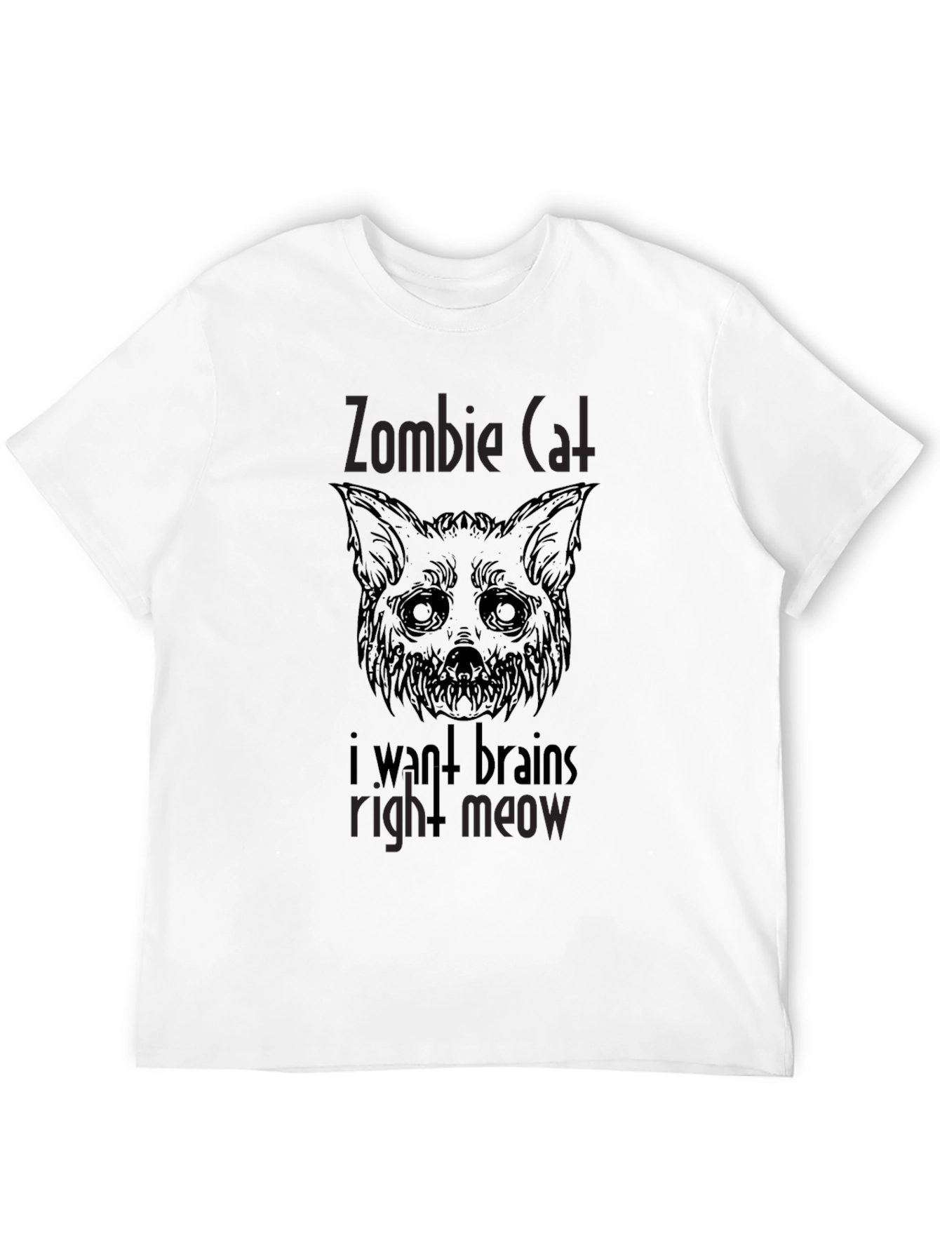 Zombie Cat Brains Mens T-Shirt