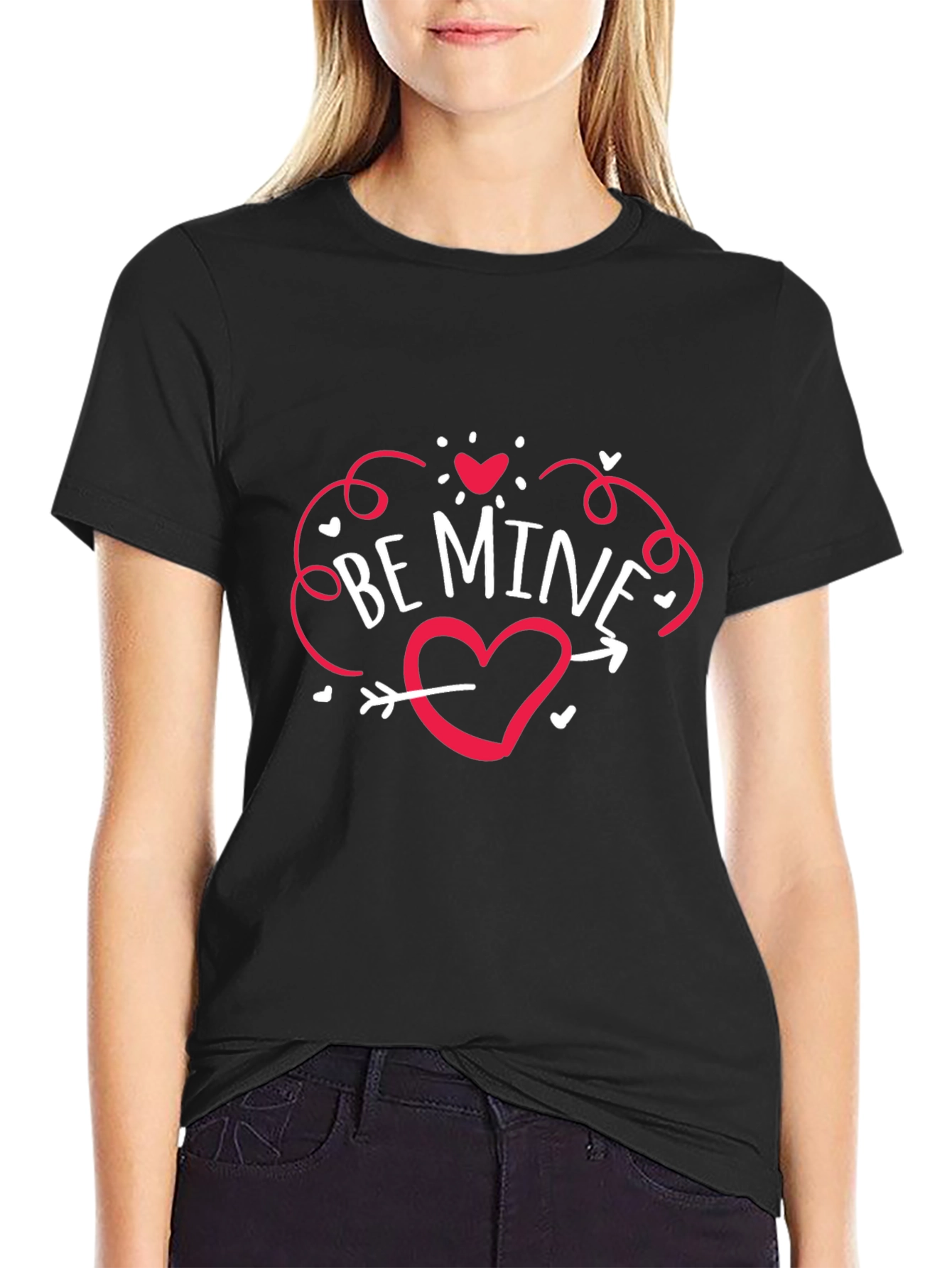 Be Mine Heart Valentines Day T-Shirt