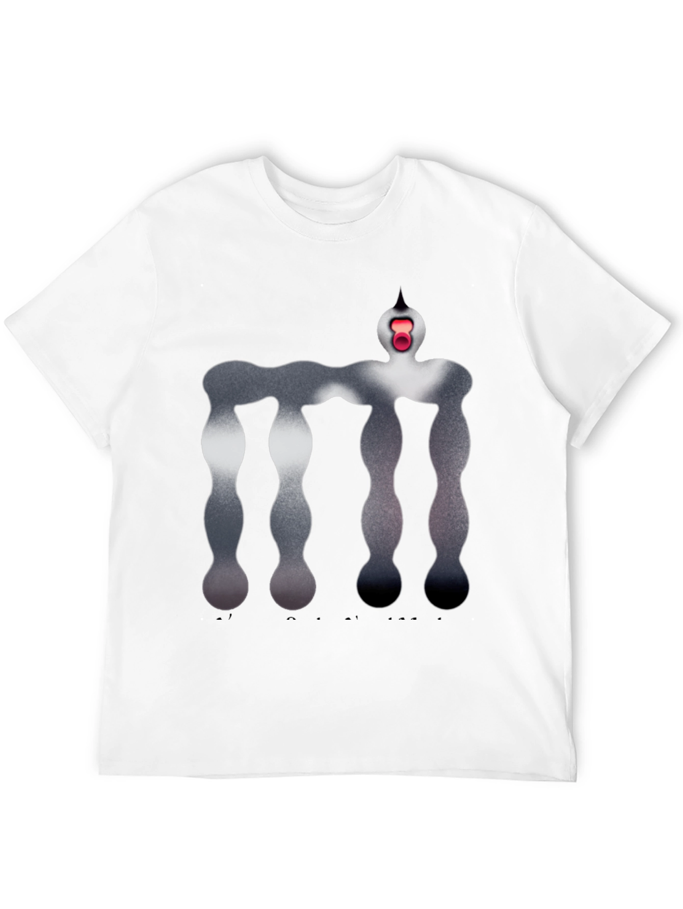Abstract Figure Graphic Black T-Shirt