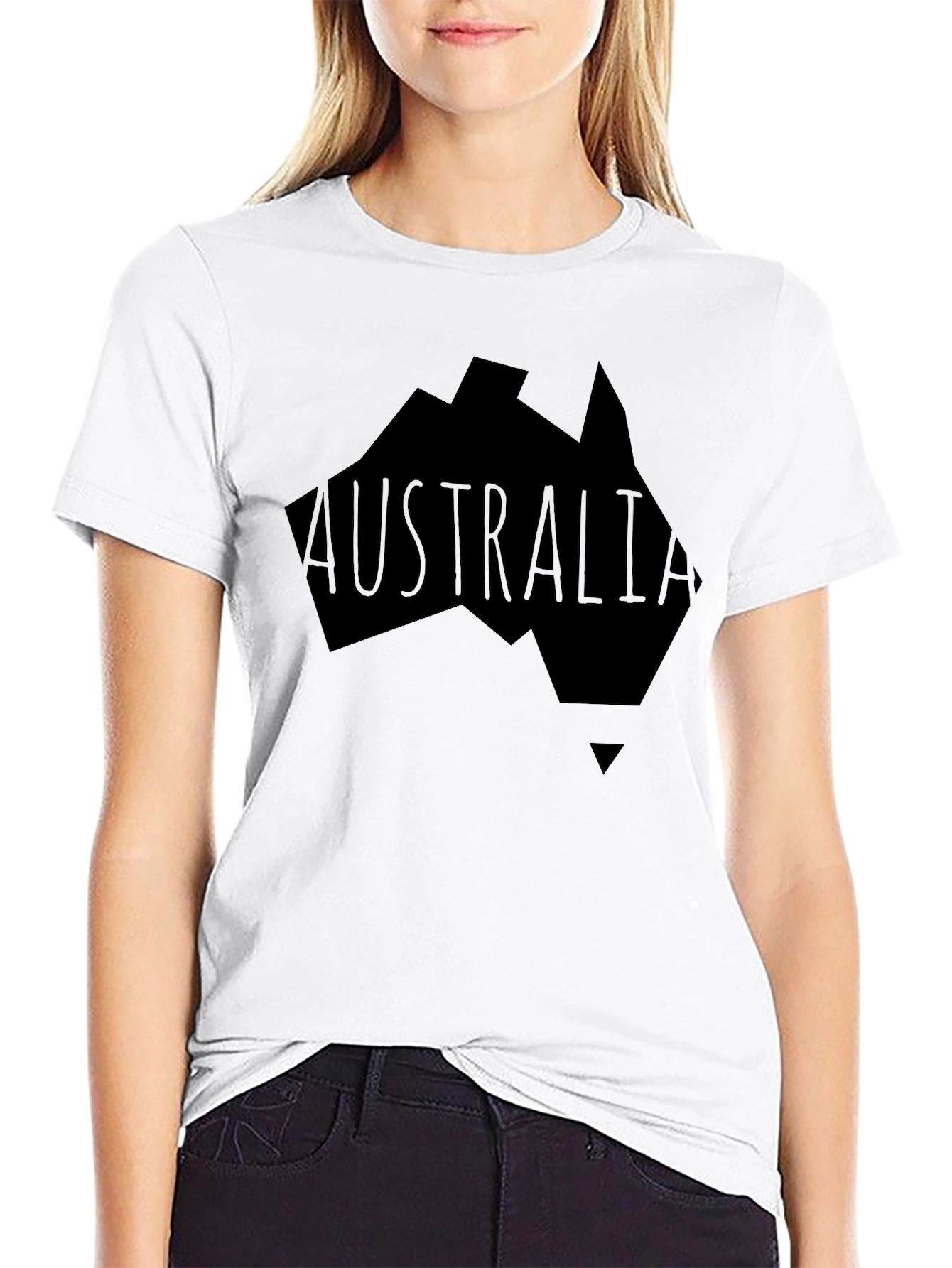Australia Graphic Print Mens Black T-Shirt