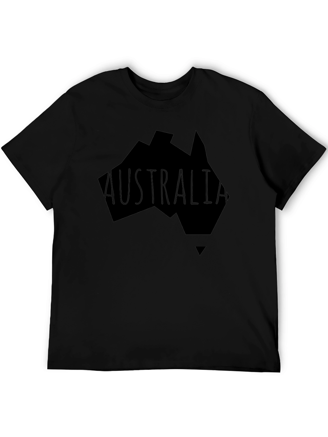 Australia Graphic Print Mens Black T-Shirt