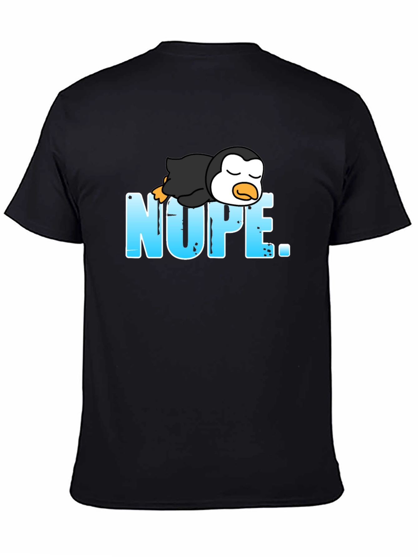 Nope Penguin Graphic T-Shirt