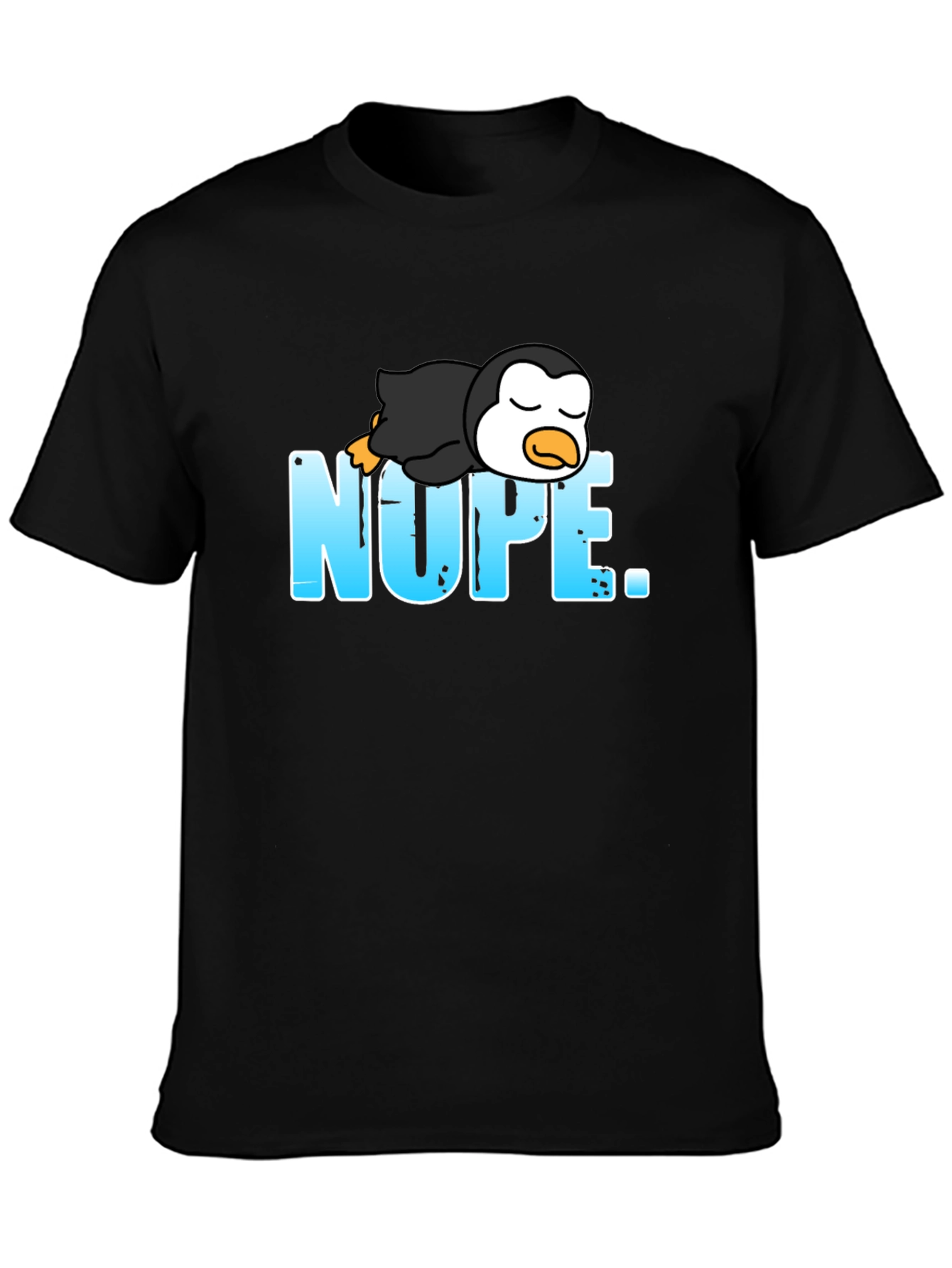 Nope Penguin Graphic T-Shirt