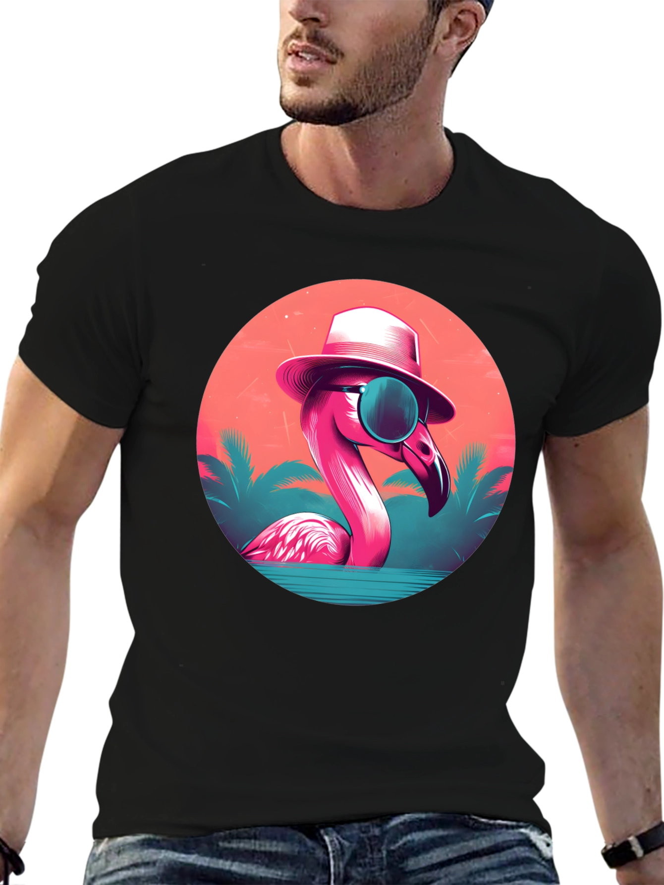 Tropical Flamingo Graphic Tee