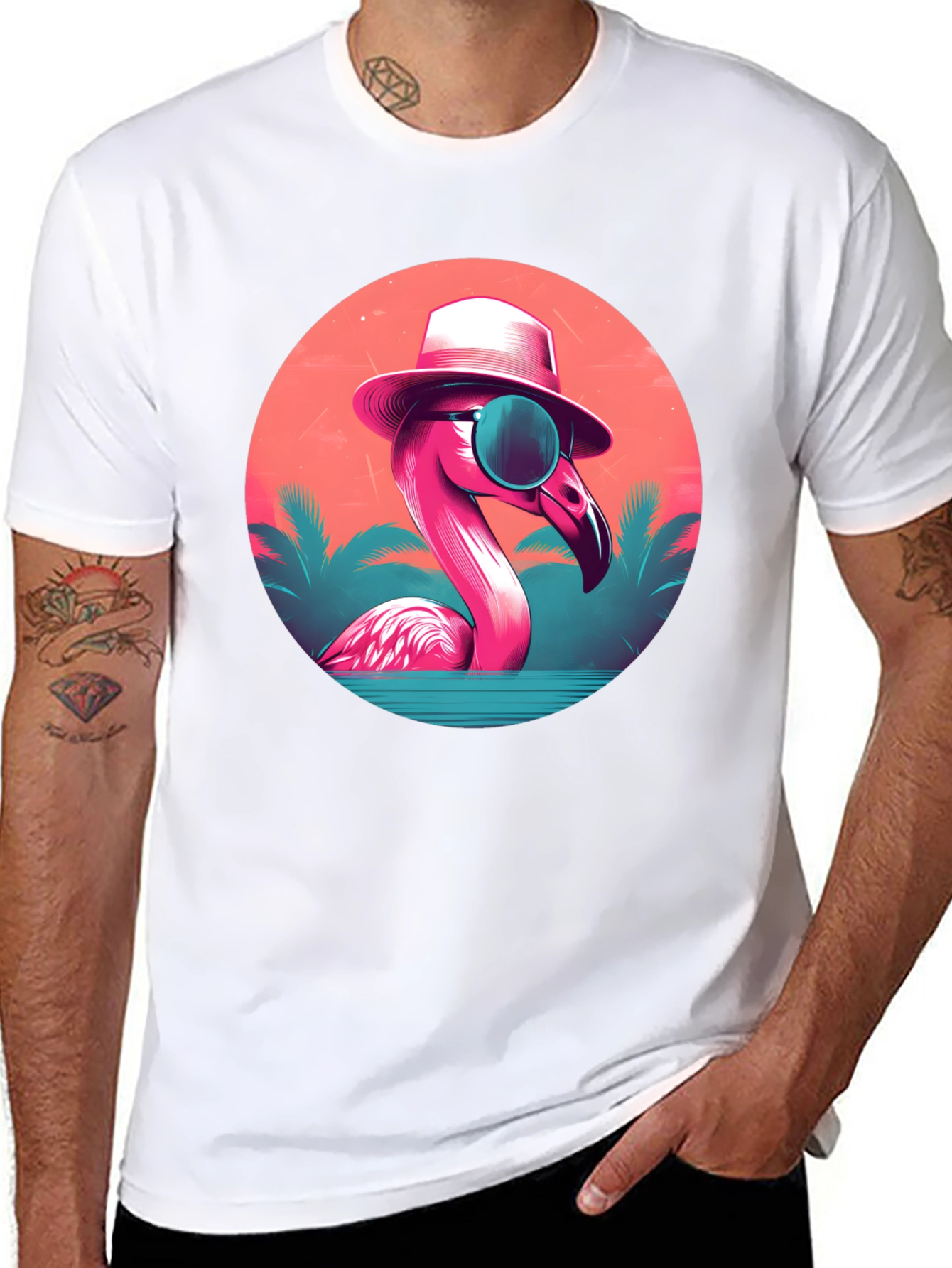 Tropical Flamingo Graphic Tee
