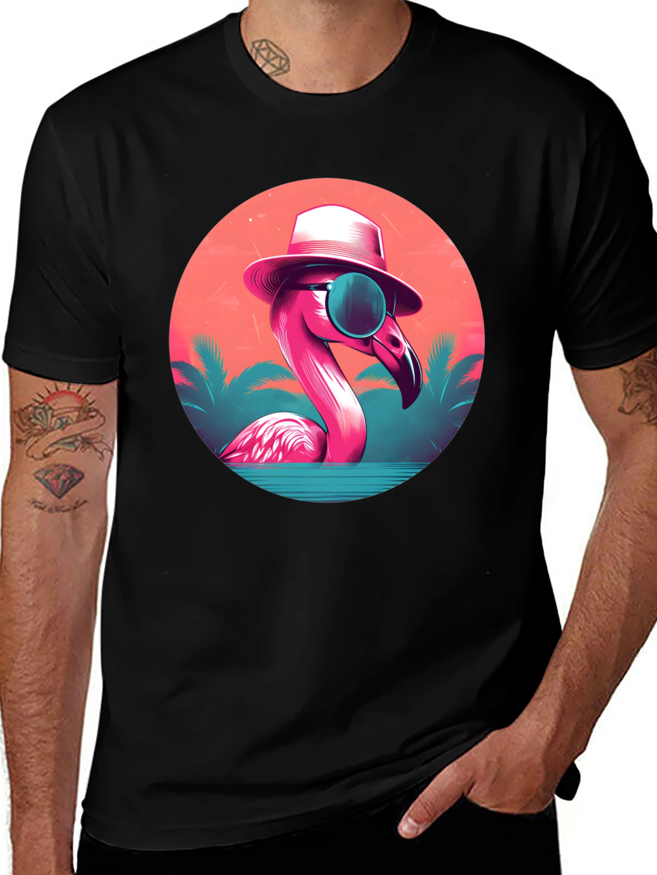 Tropical Flamingo Graphic Tee